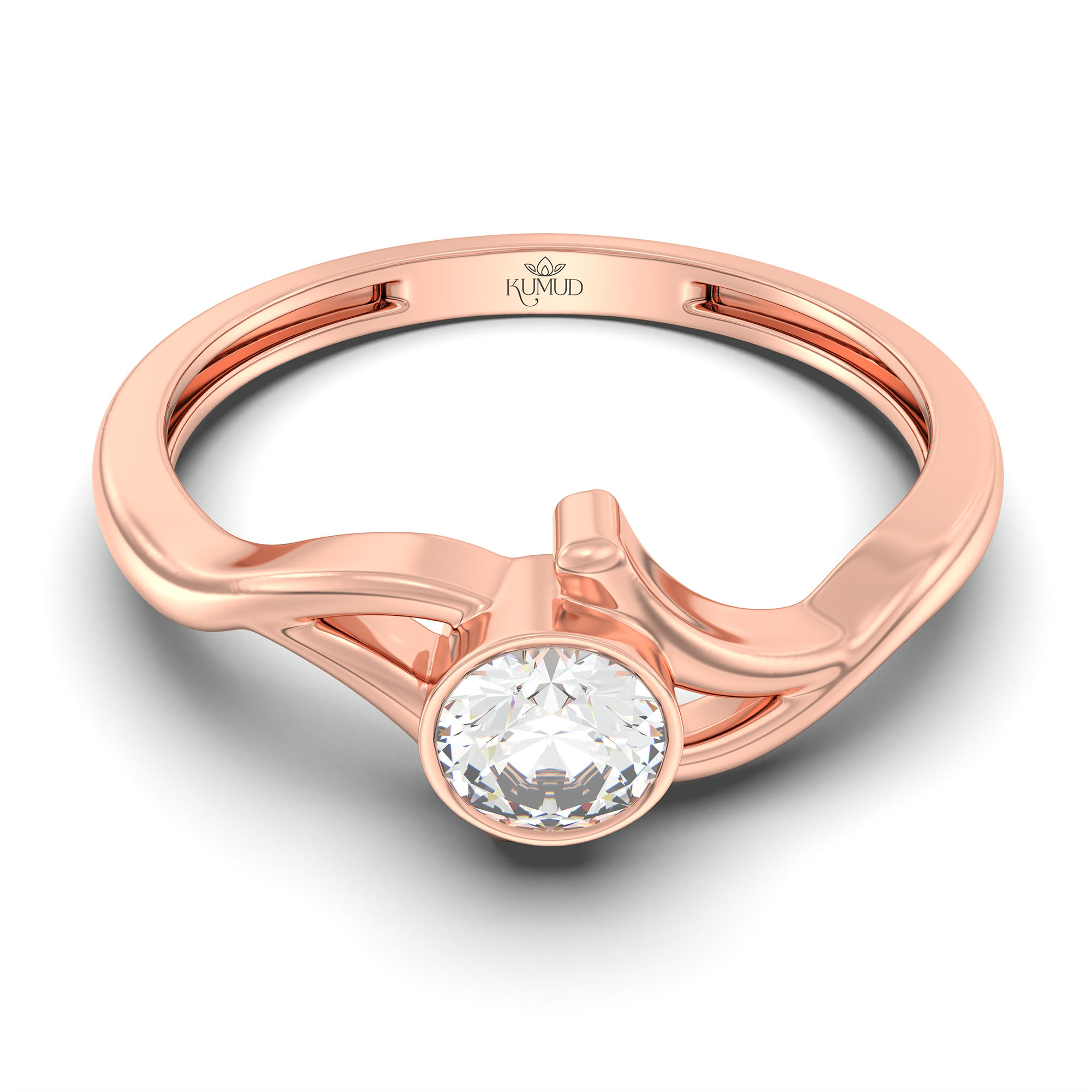 Lab-Grown Diamond Solitaire Ring for Women in 18K Rose Gold – 0.25 Ct Round, 3 g (Design K10-30-BBZAA) thumbnail