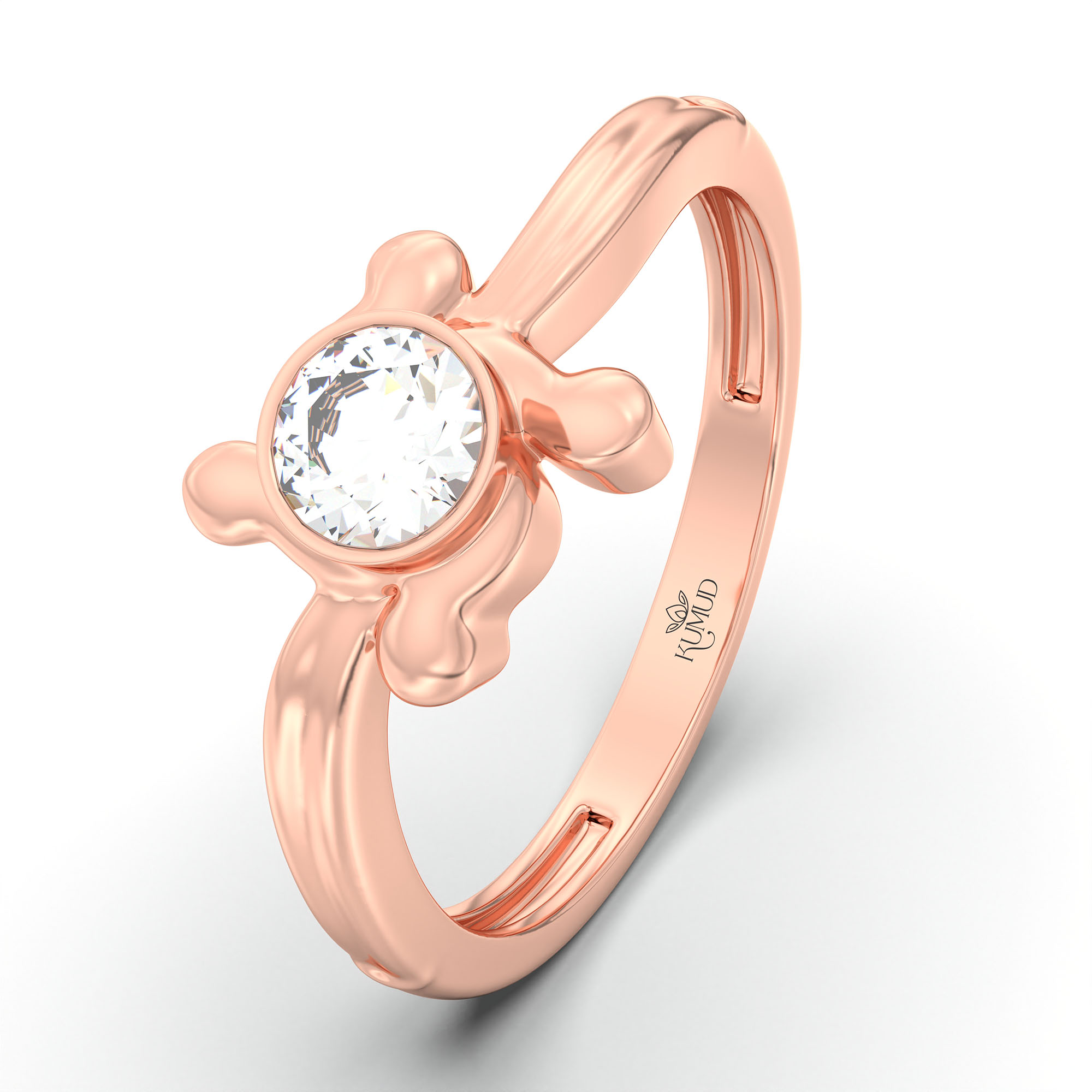 Lab-Grown Diamond Solitaire Ring for Women in 18K Rose Gold – 0.25 Ct Round, 3 g (Design K10-31-BBZAA) thumbnail