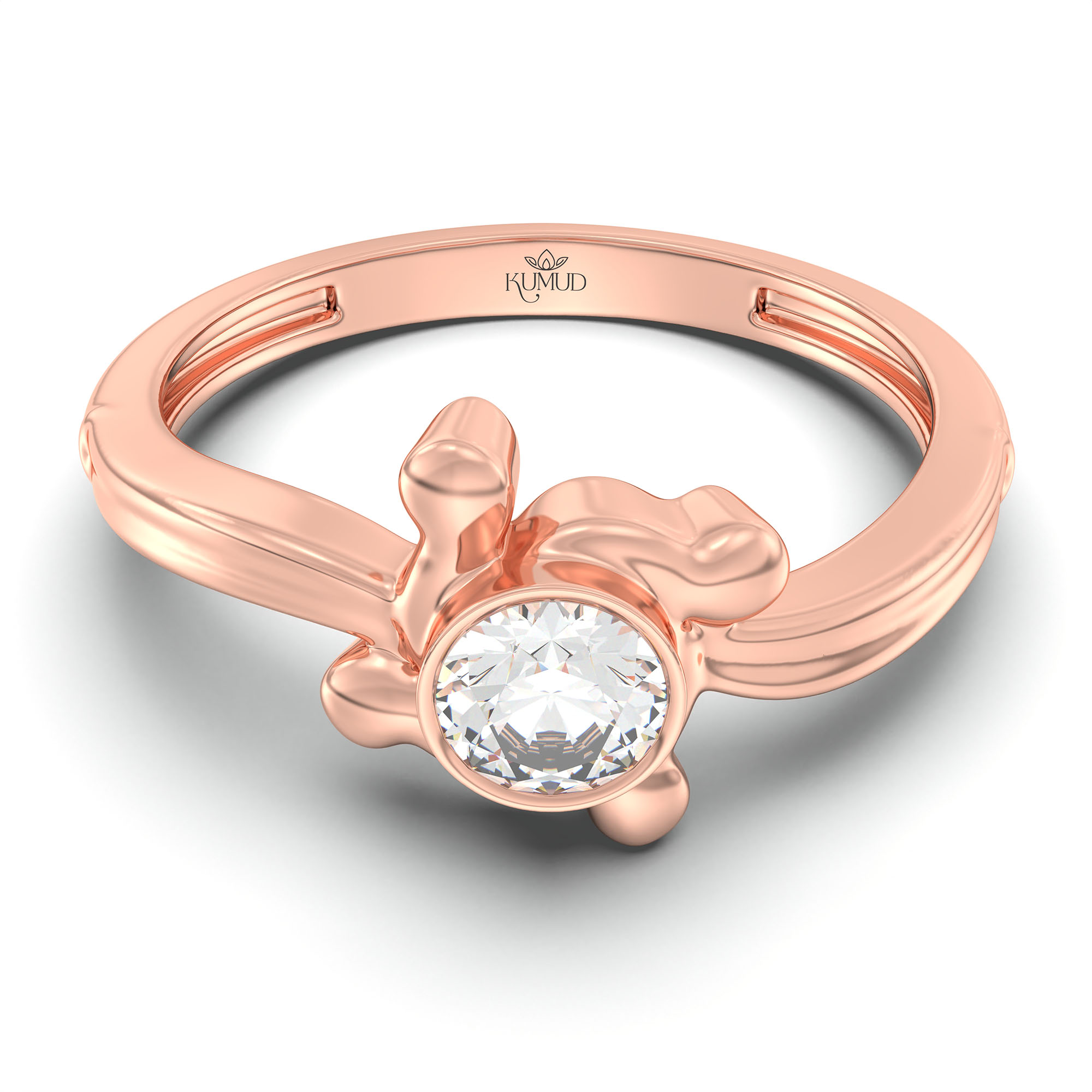 Lab-Grown Diamond Solitaire Ring for Women in 18K Rose Gold – 0.25 Ct Round, 3 g (Design K10-31-BBZAA) thumbnail