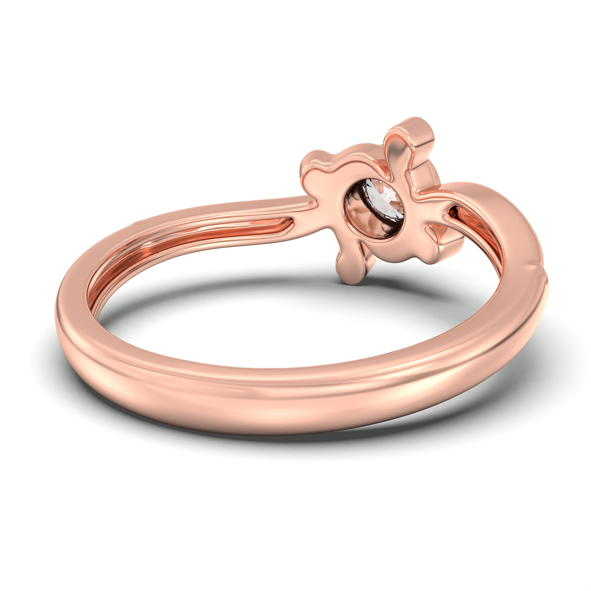 Lab-Grown Diamond Solitaire Ring for Women in 18K Rose Gold – 0.25 Ct Round, 3 g (Design K10-31-BBZAA) thumbnail