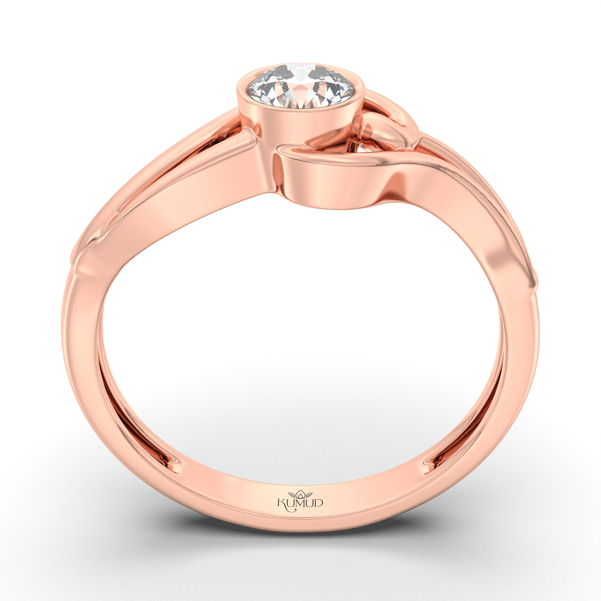 Lab-Grown Diamond Solitaire Ring for Women in 18K Rose Gold – 0.25 Ct Round, 3 g (Design K10-32-BBZAA) thumbnail