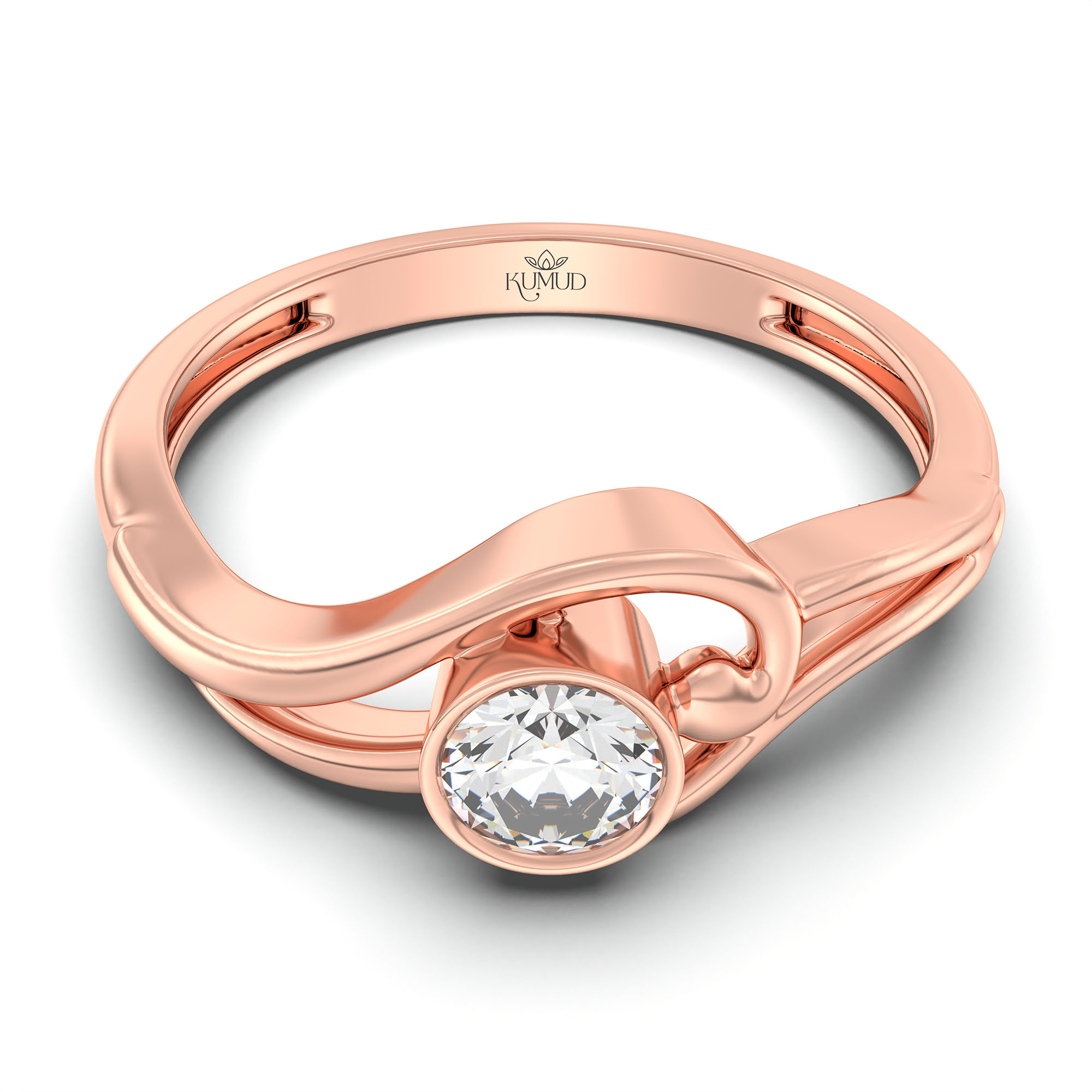 Lab-Grown Diamond Solitaire Ring for Women in 18K Rose Gold – 0.25 Ct Round, 3 g (Design K10-32-BBZAA) thumbnail