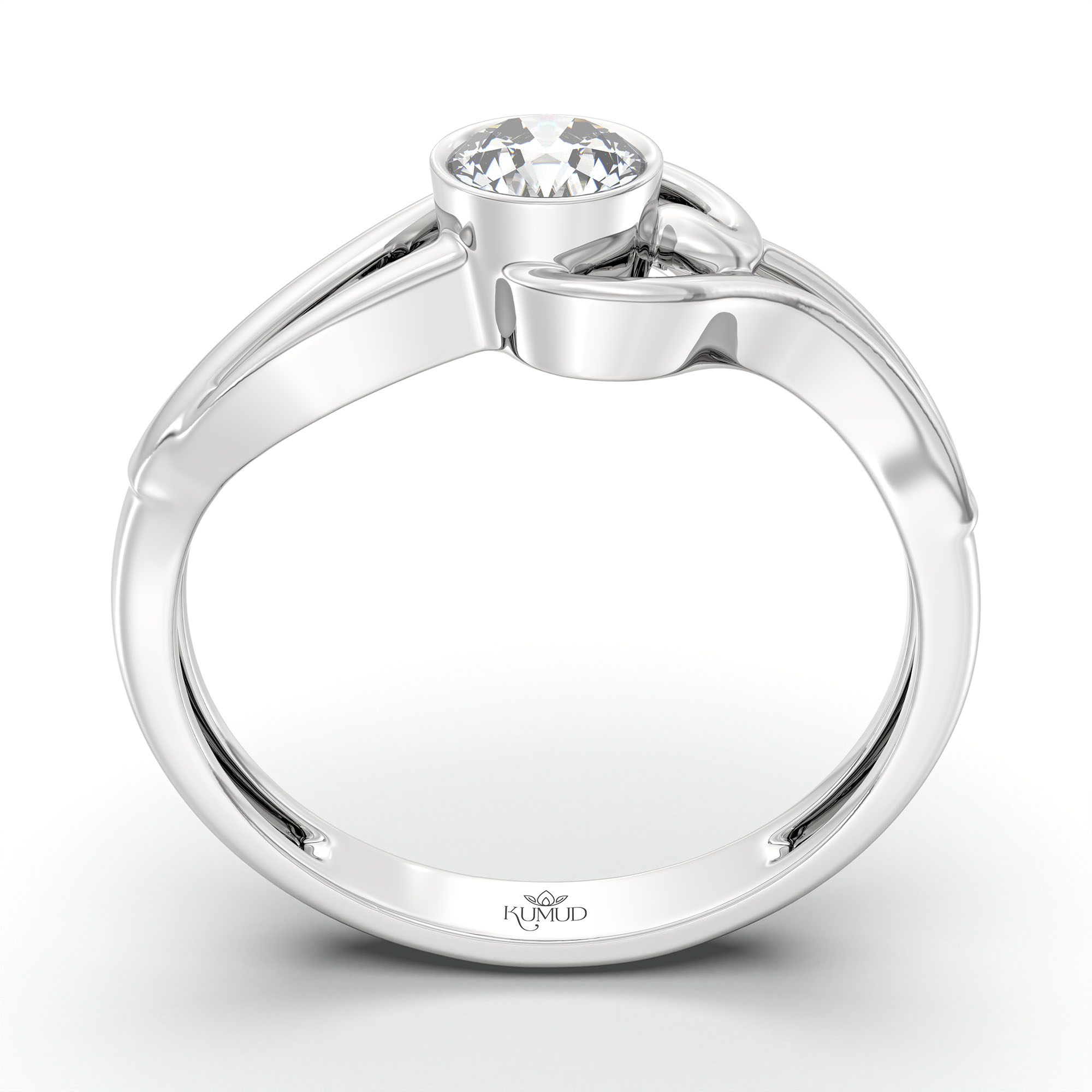 Lab-Grown Diamond Solitaire Ring for Women in 18K White Gold – 0.25 Ct Round, 3 g (Design K10-32-BBZAA) thumbnail