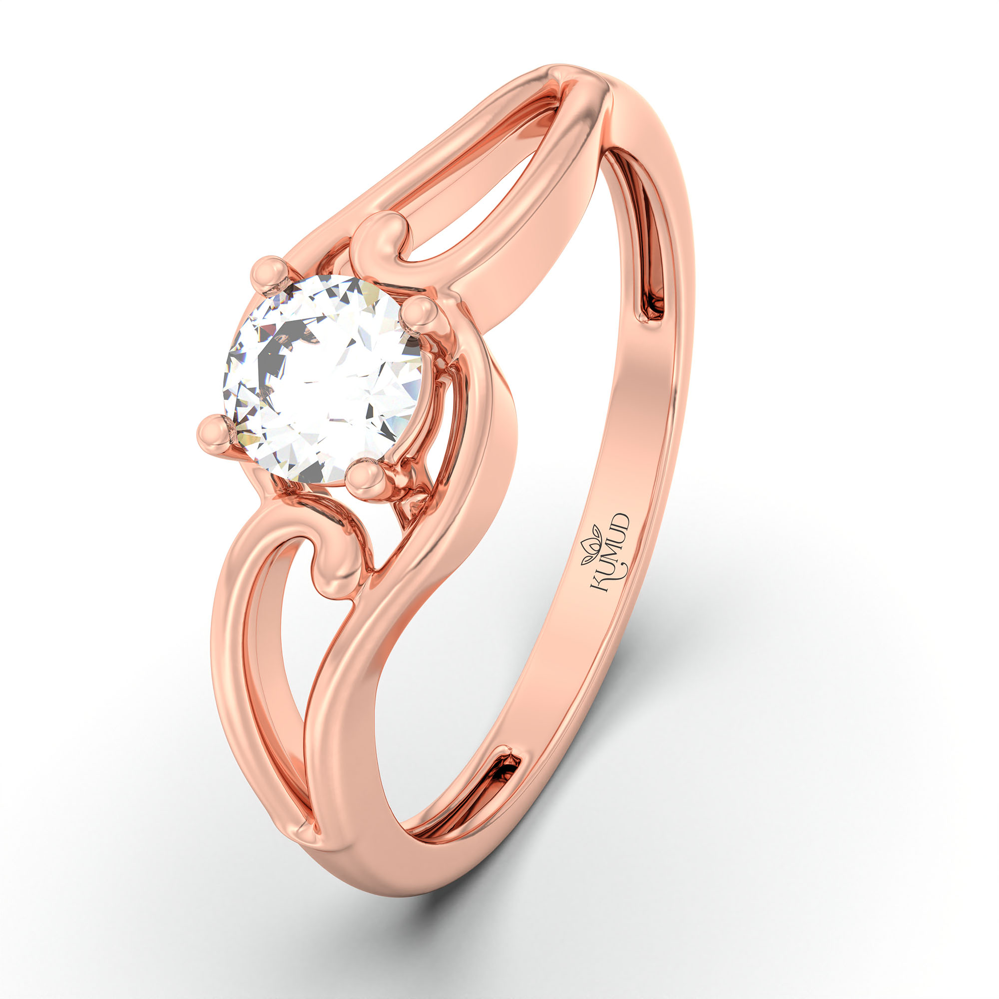 Lab-Grown Diamond Solitaire Ring for Women in 18K Rose Gold – 0.25 Ct Round, 3 g (Design K10-33-APGAA) thumbnail