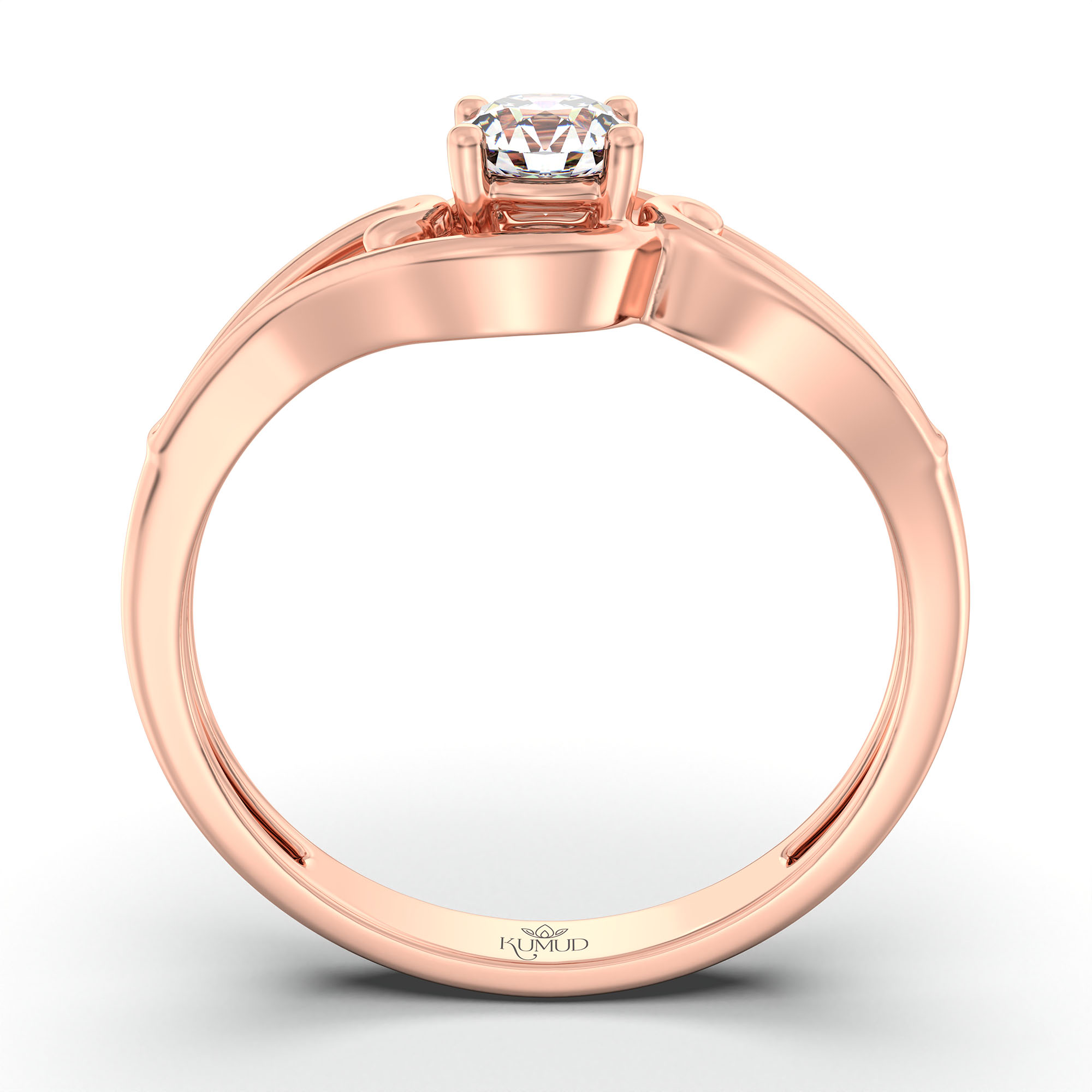 Lab-Grown Diamond Solitaire Ring for Women in 18K Rose Gold – 0.25 Ct Round, 3 g (Design K10-33-APGAA) thumbnail