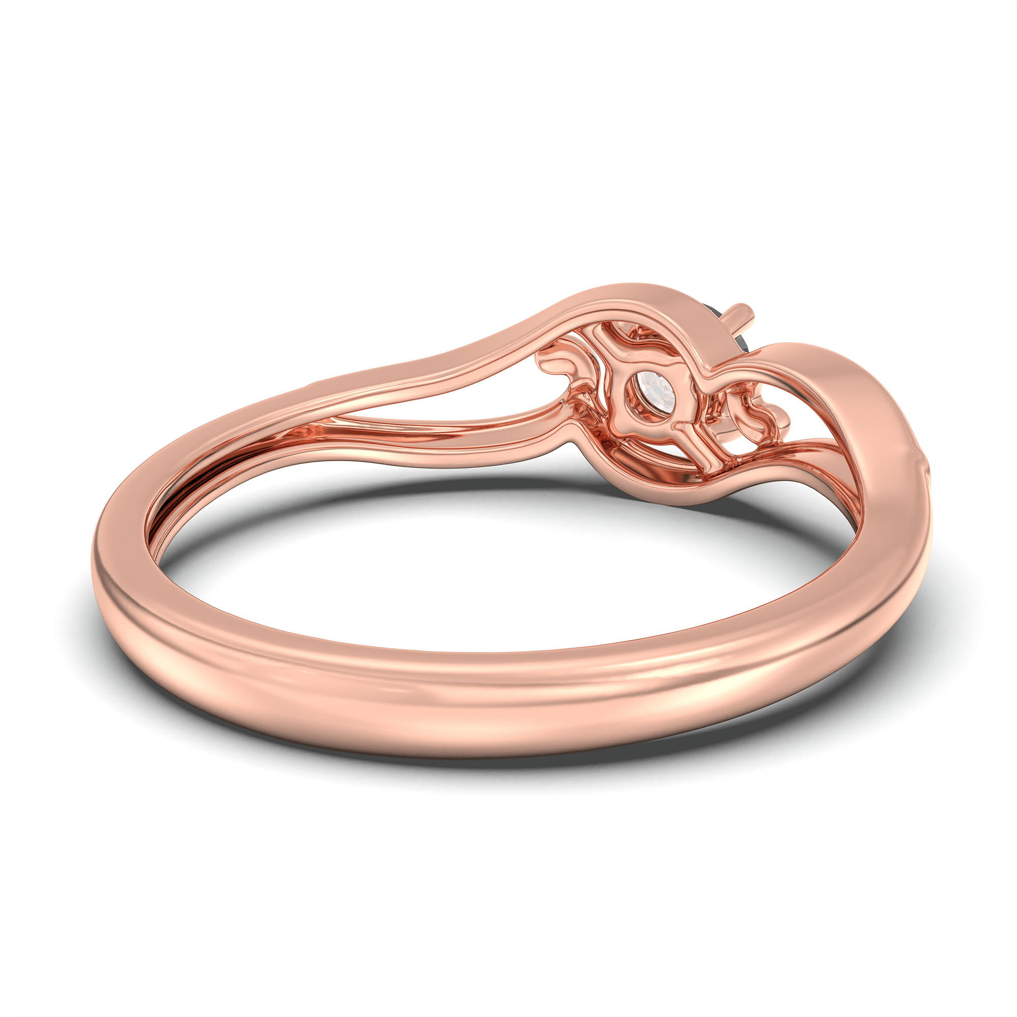 Lab-Grown Diamond Solitaire Ring for Women in 18K Rose Gold – 0.25 Ct Round, 3 g (Design K10-33-APGAA) thumbnail