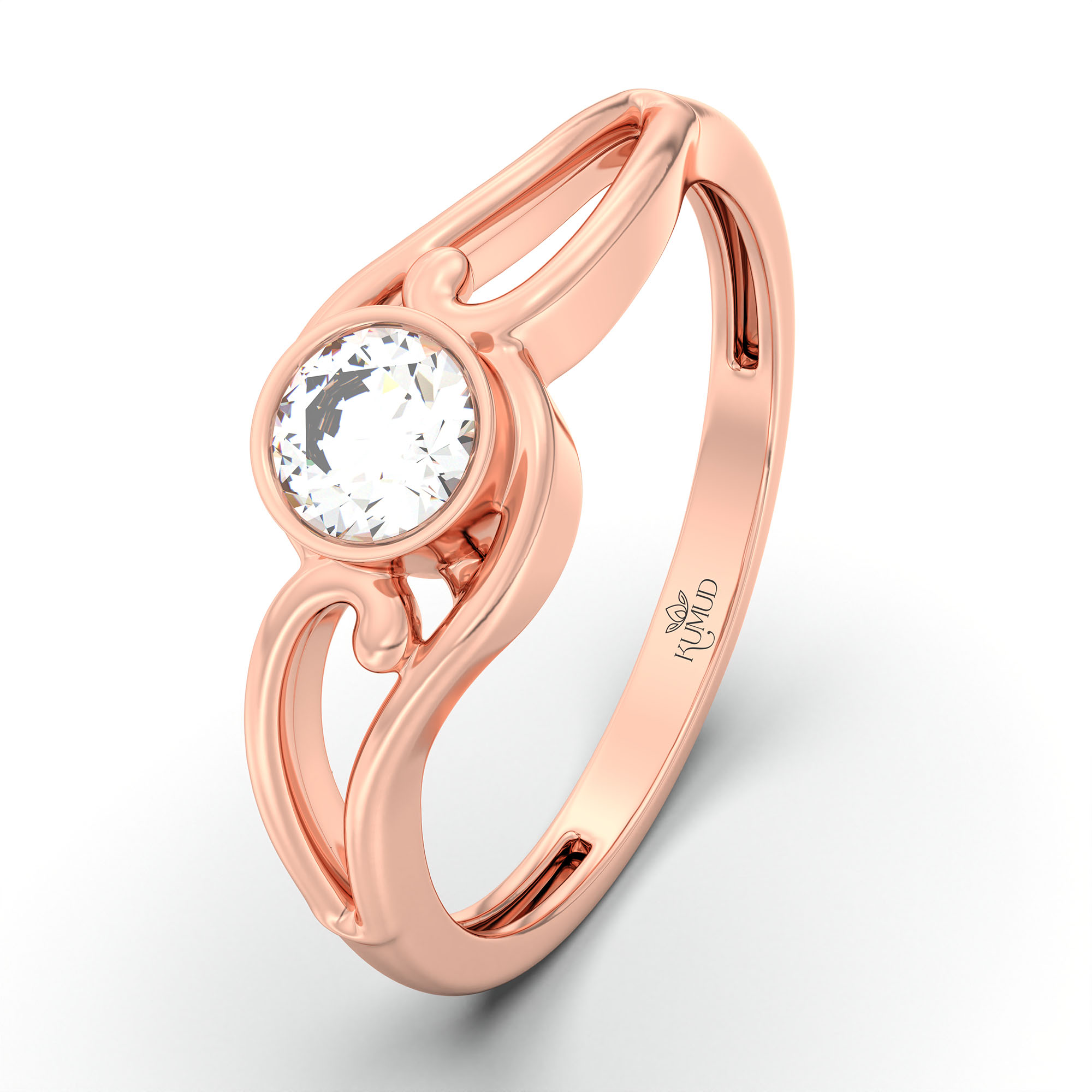 Lab-Grown Diamond Solitaire Ring for Women in 18K Rose Gold – 0.25 Ct Round, 3 g (Design K10-33-BBZAA) thumbnail