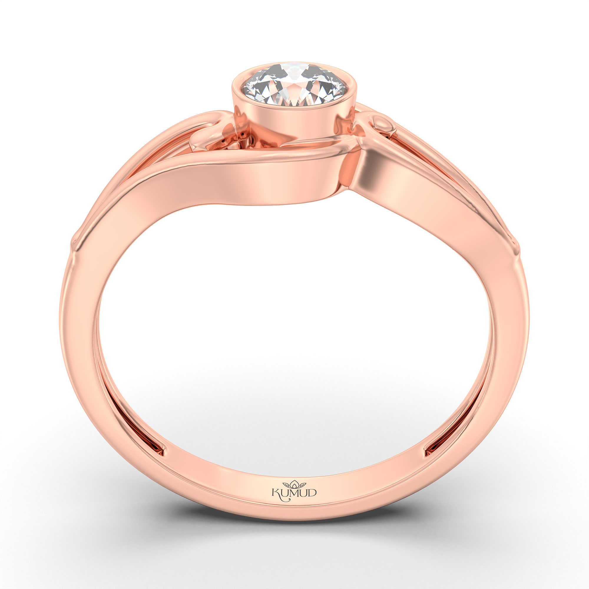 Lab-Grown Diamond Solitaire Ring for Women in 18K Rose Gold – 0.25 Ct Round, 3 g (Design K10-33-BBZAA) thumbnail
