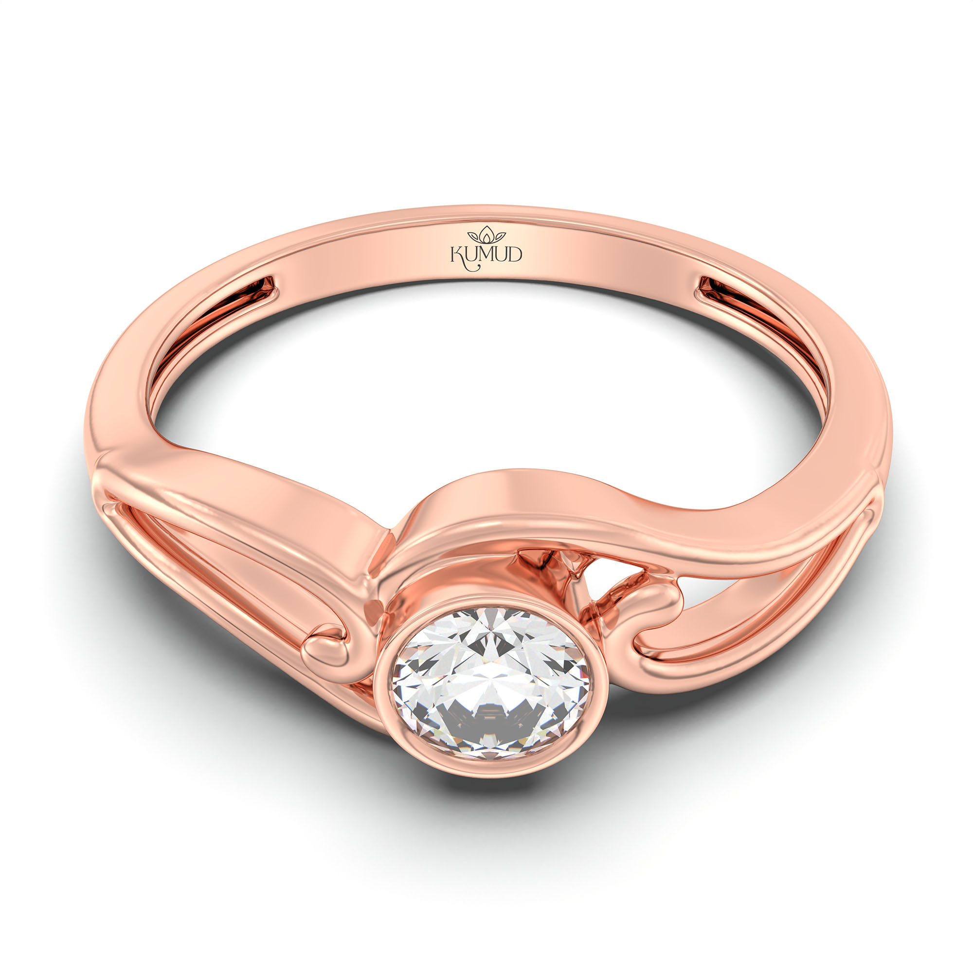 Lab-Grown Diamond Solitaire Ring for Women in 18K Rose Gold – 0.25 Ct Round, 3 g (Design K10-33-BBZAA) thumbnail