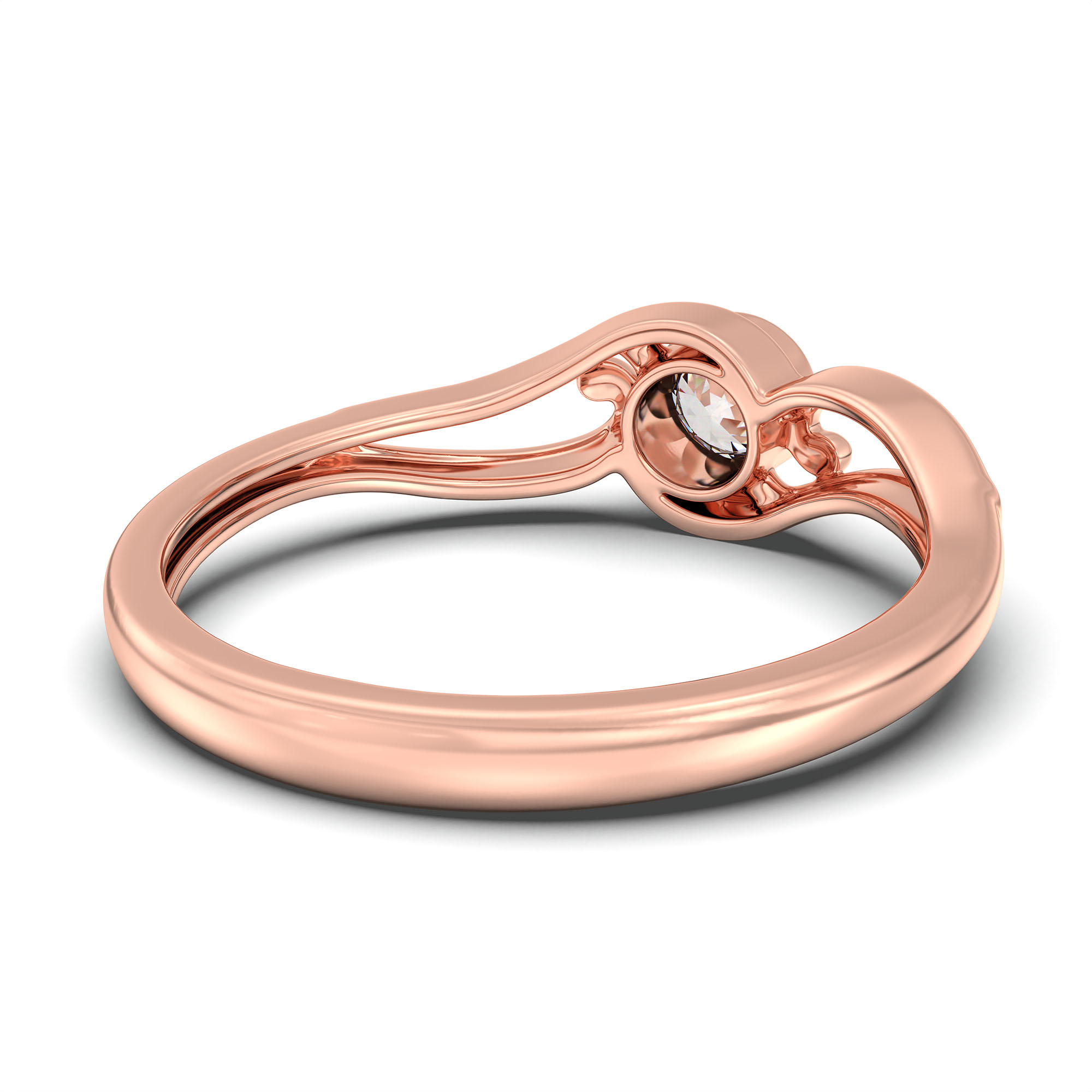 Lab-Grown Diamond Solitaire Ring for Women in 18K Rose Gold – 0.25 Ct Round, 3 g (Design K10-33-BBZAA) thumbnail