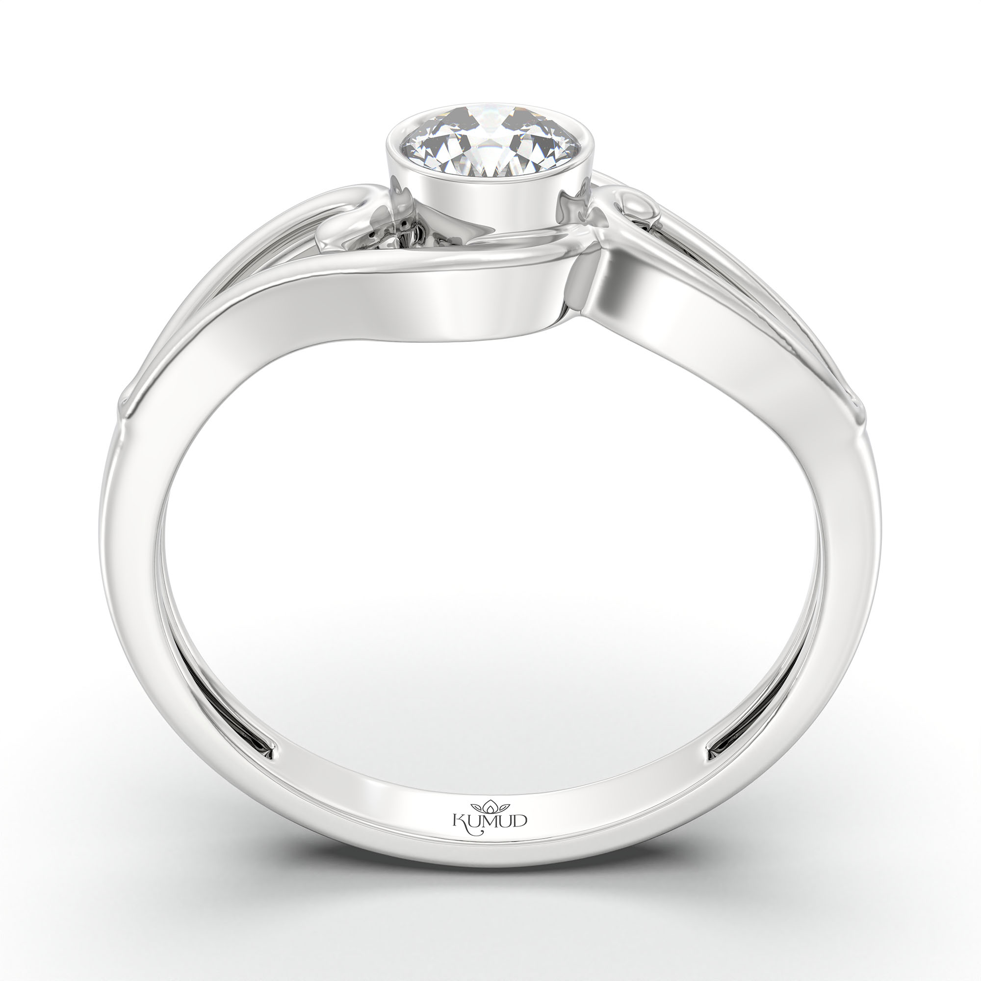 Lab-Grown Diamond Solitaire Ring for Women in 18K White Gold – 0.25 Ct Round, 3 g (Design K10-33-BBZAA) thumbnail
