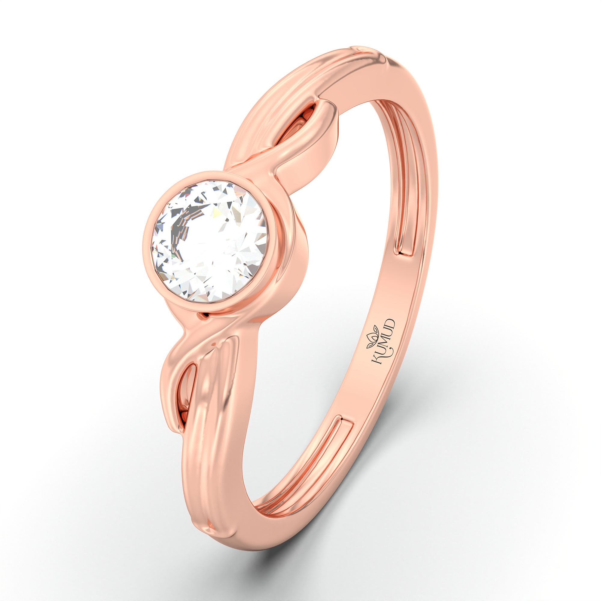 Lab-Grown Diamond Solitaire Ring for Women in 18K Rose Gold – 0.25 Ct Round, 3 g (Design K10-34-BBZAA) thumbnail