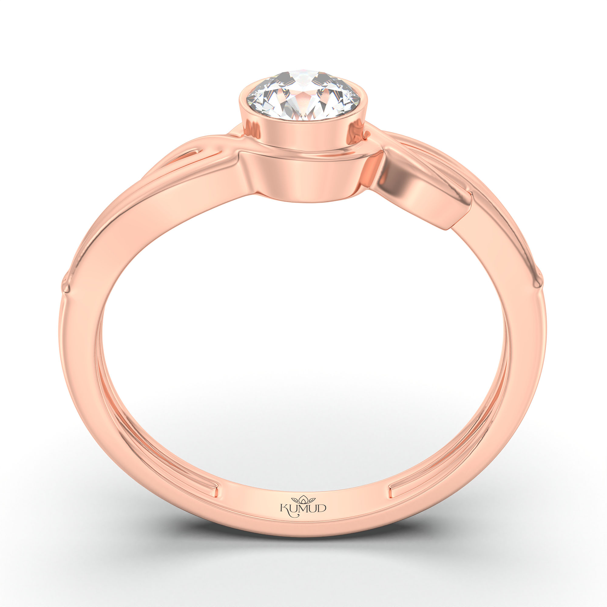 Lab-Grown Diamond Solitaire Ring for Women in 18K Rose Gold – 0.25 Ct Round, 3 g (Design K10-34-BBZAA) thumbnail