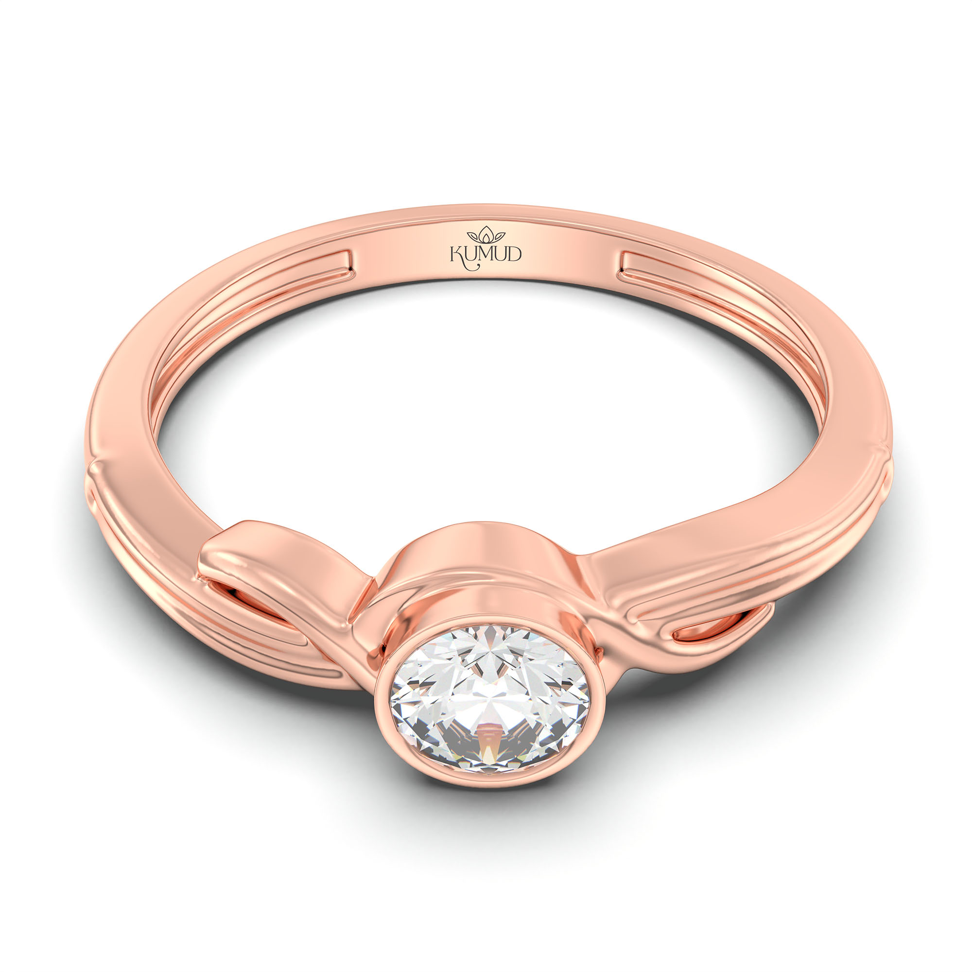 Lab-Grown Diamond Solitaire Ring for Women in 18K Rose Gold – 0.25 Ct Round, 3 g (Design K10-34-BBZAA) thumbnail