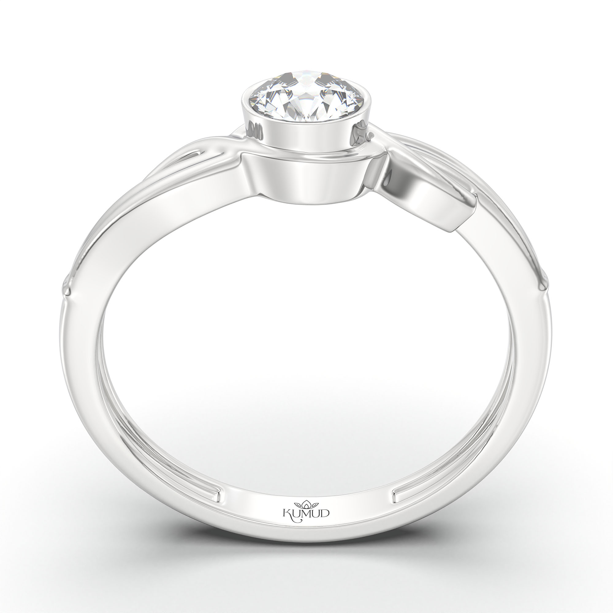 Lab-Grown Diamond Solitaire Ring for Women in 18K White Gold – 0.25 Ct Round, 3 g (Design K10-34-BBZAA) thumbnail