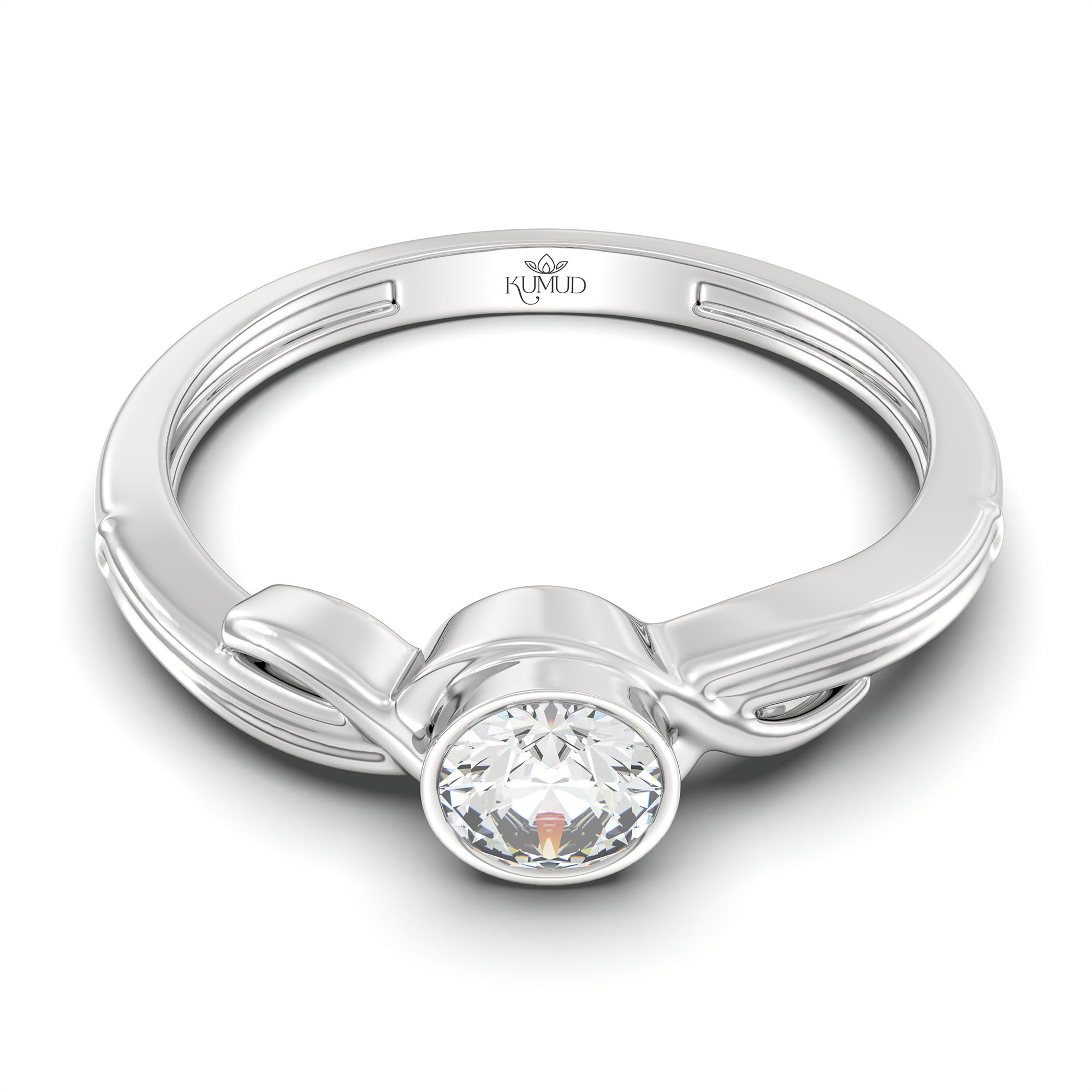 Lab-Grown Diamond Solitaire Ring for Women in 18K White Gold – 0.25 Ct Round, 3 g (Design K10-34-BBZAA) thumbnail
