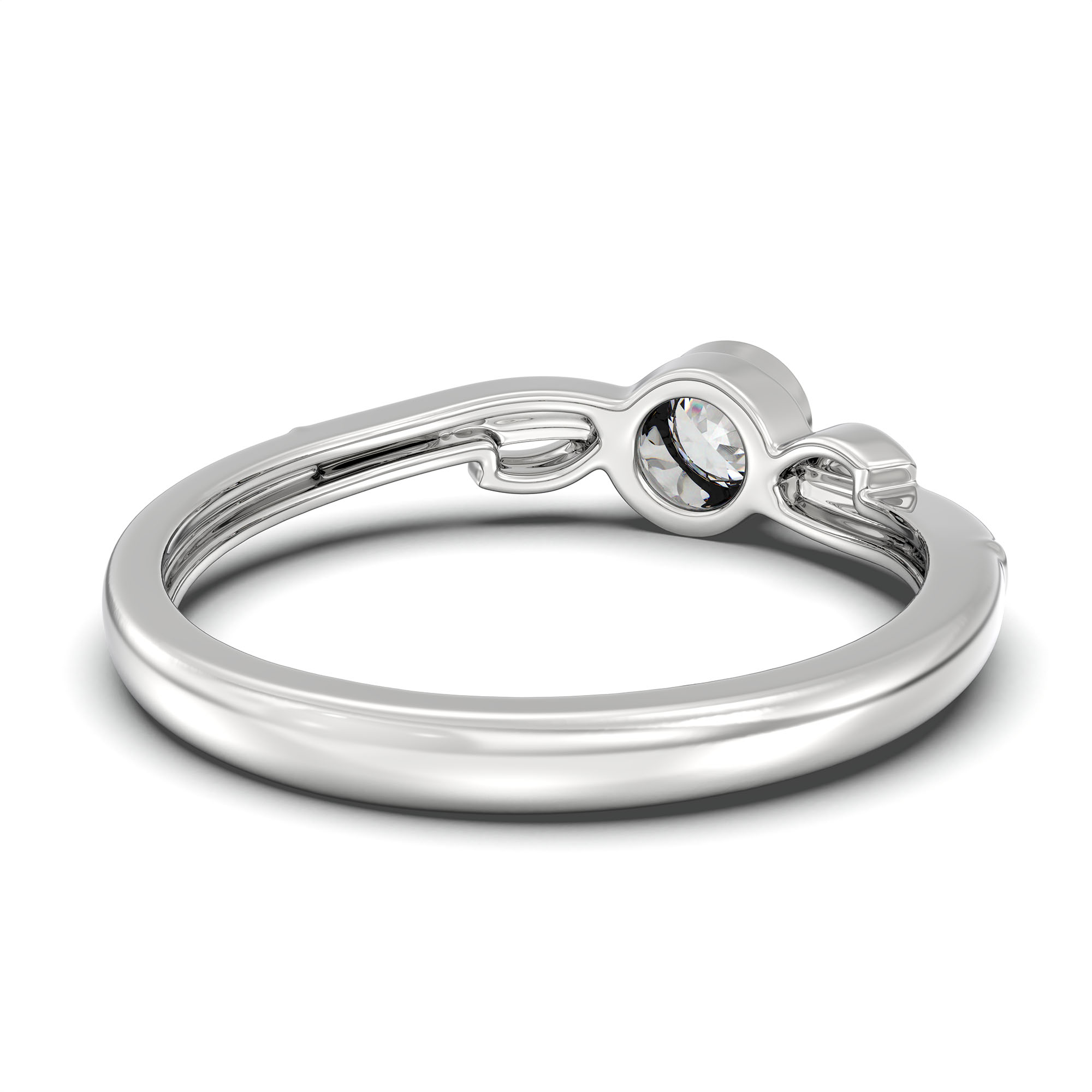 Lab-Grown Diamond Solitaire Ring for Women in 18K White Gold – 0.25 Ct Round, 3 g (Design K10-34-BBZAA) thumbnail
