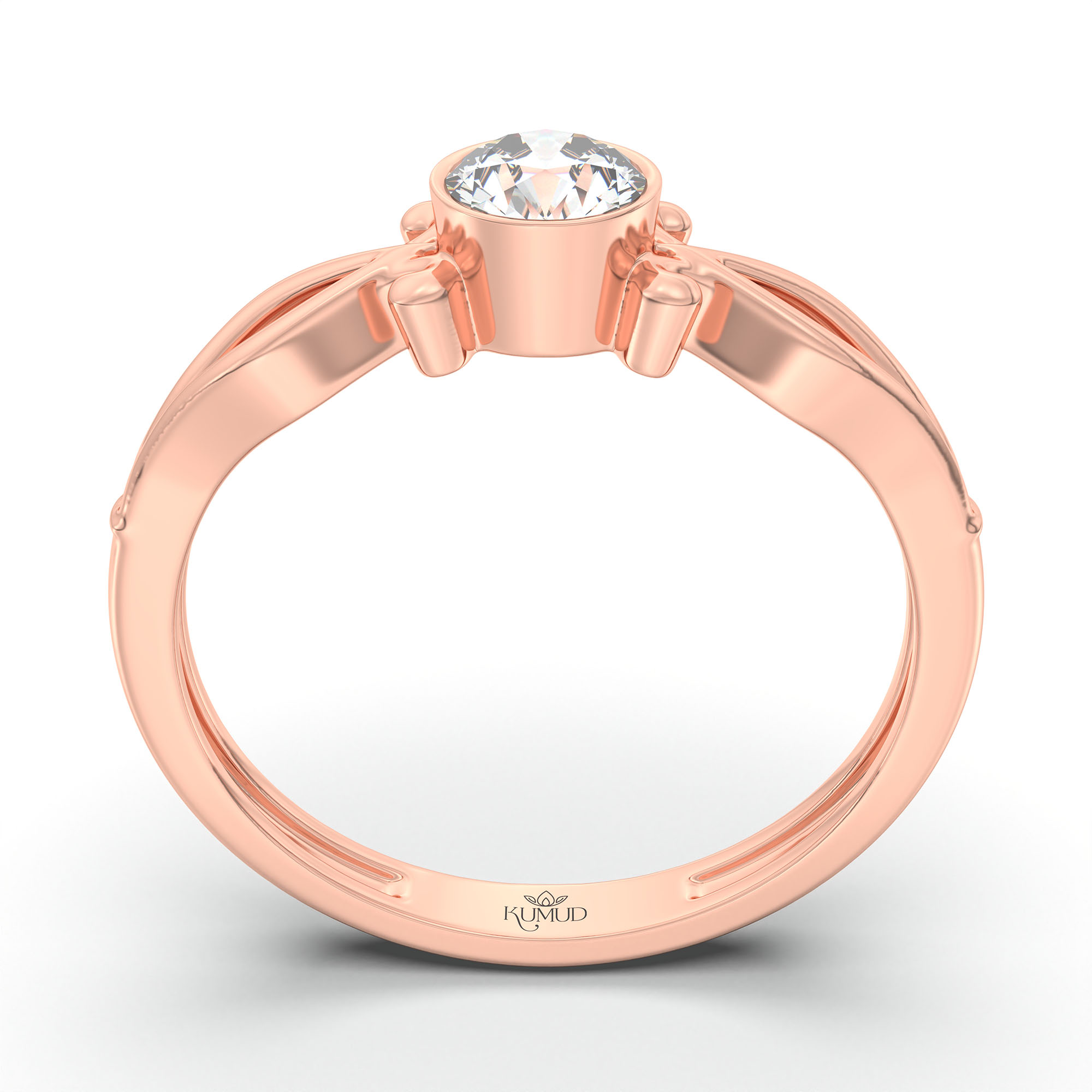 Lab-Grown Diamond Solitaire Ring for Women in 18K Rose Gold – 0.25 Ct Round, 3 g (Design K10-35-BBZAA) thumbnail
