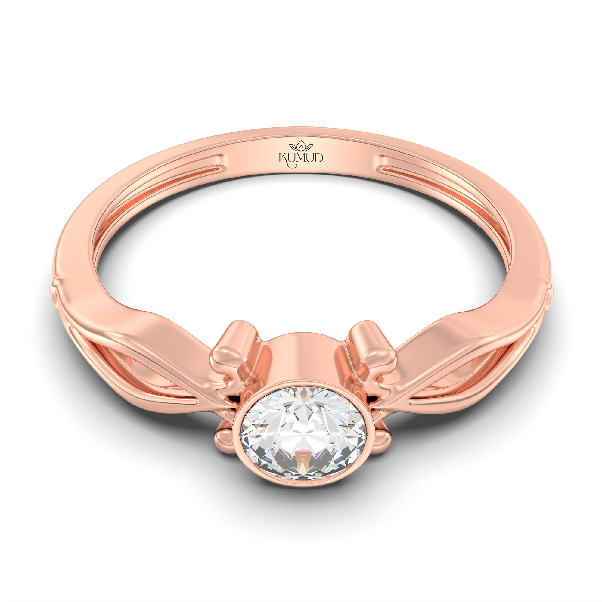 Lab-Grown Diamond Solitaire Ring for Women in 18K Rose Gold – 0.25 Ct Round, 3 g (Design K10-35-BBZAA) thumbnail