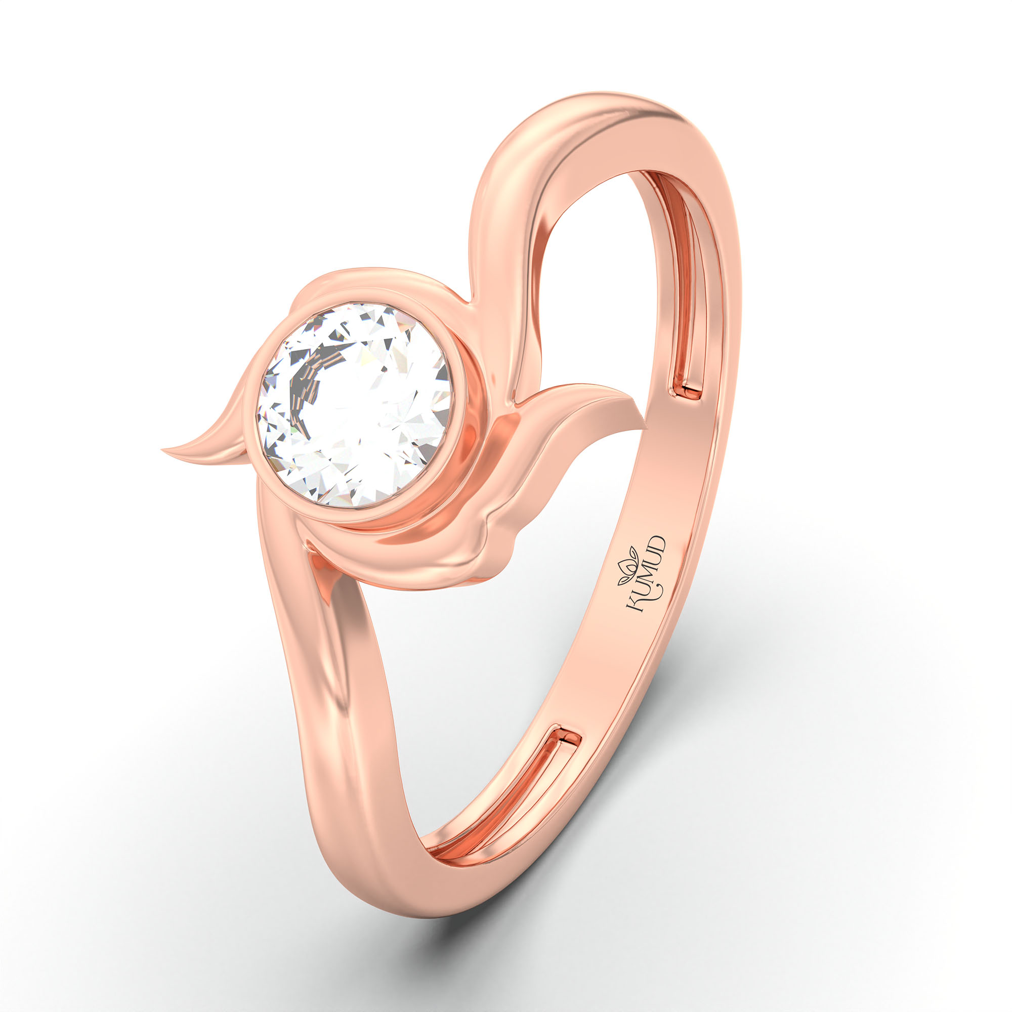 Lab-Grown Diamond Solitaire Ring for Women in 18K Rose Gold – 0.25 Ct Round, 3 g (Design K10-36-BBZAA) thumbnail