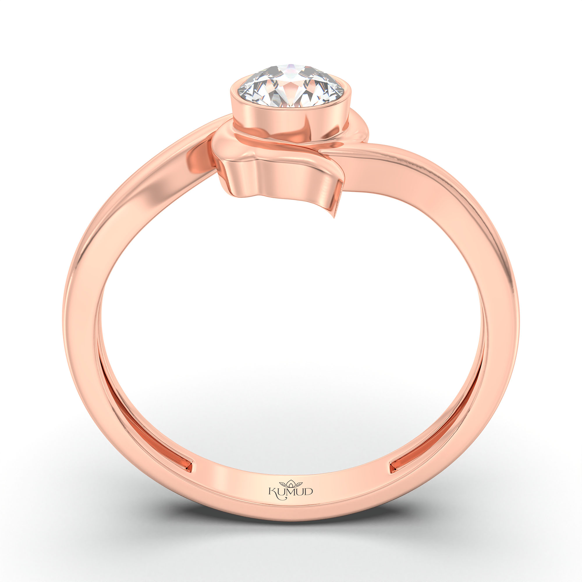 Lab-Grown Diamond Solitaire Ring for Women in 18K Rose Gold – 0.25 Ct Round, 3 g (Design K10-36-BBZAA) thumbnail