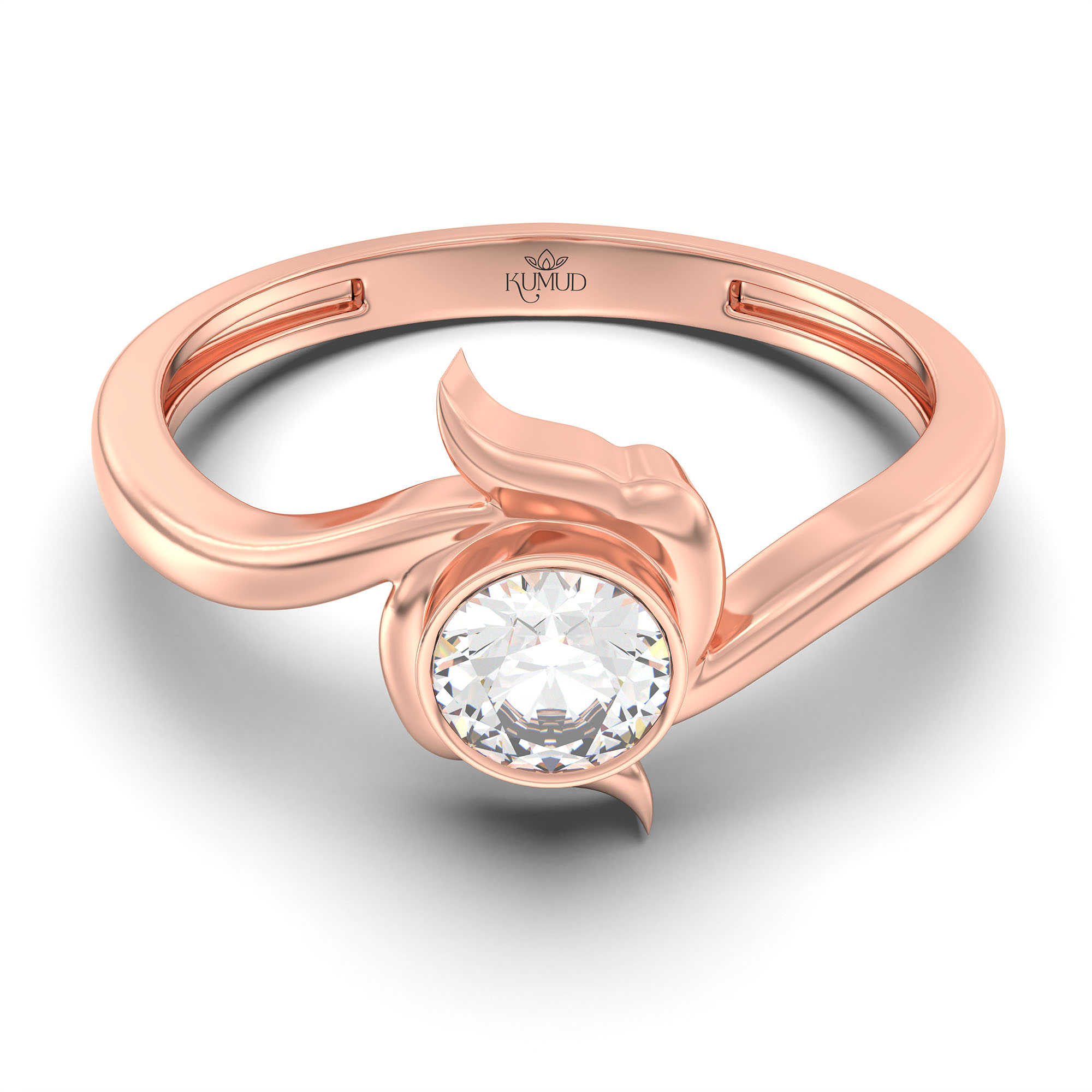 Lab-Grown Diamond Solitaire Ring for Women in 18K Rose Gold – 0.25 Ct Round, 3 g (Design K10-36-BBZAA) thumbnail