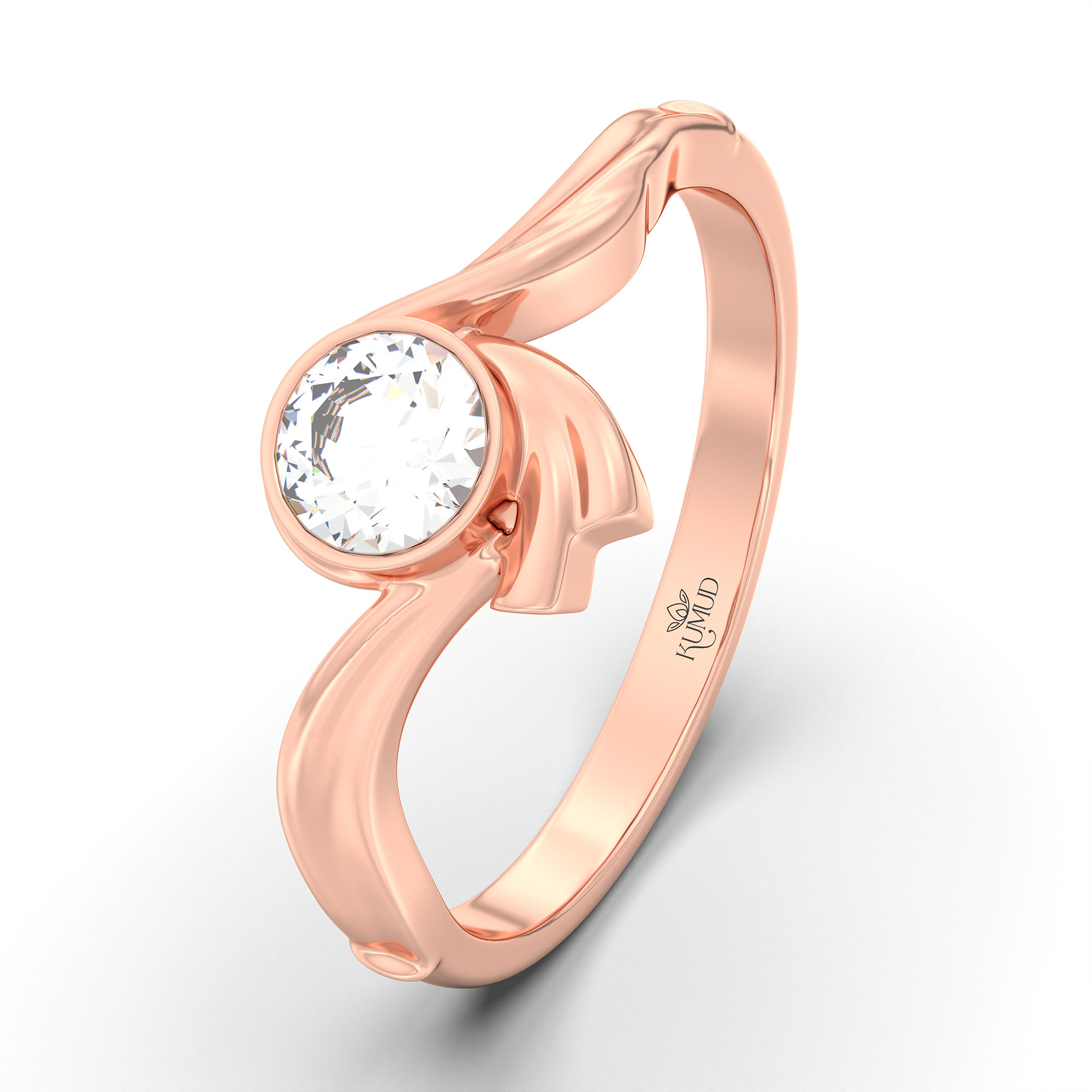 Lab-Grown Diamond Solitaire Ring for Women in 18K Rose Gold – 0.25 Ct Round, 3 g (Design K10-37-BBZAA) thumbnail