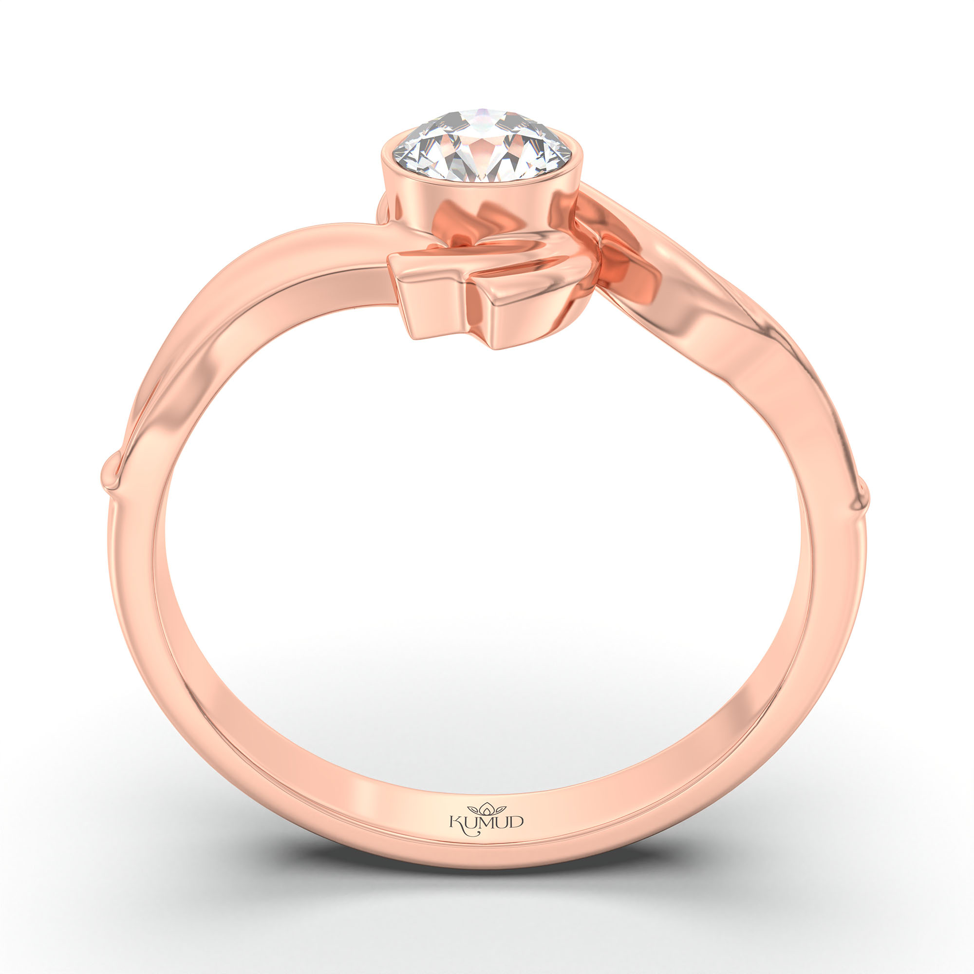 Lab-Grown Diamond Solitaire Ring for Women in 18K Rose Gold – 0.25 Ct Round, 3 g (Design K10-37-BBZAA) thumbnail