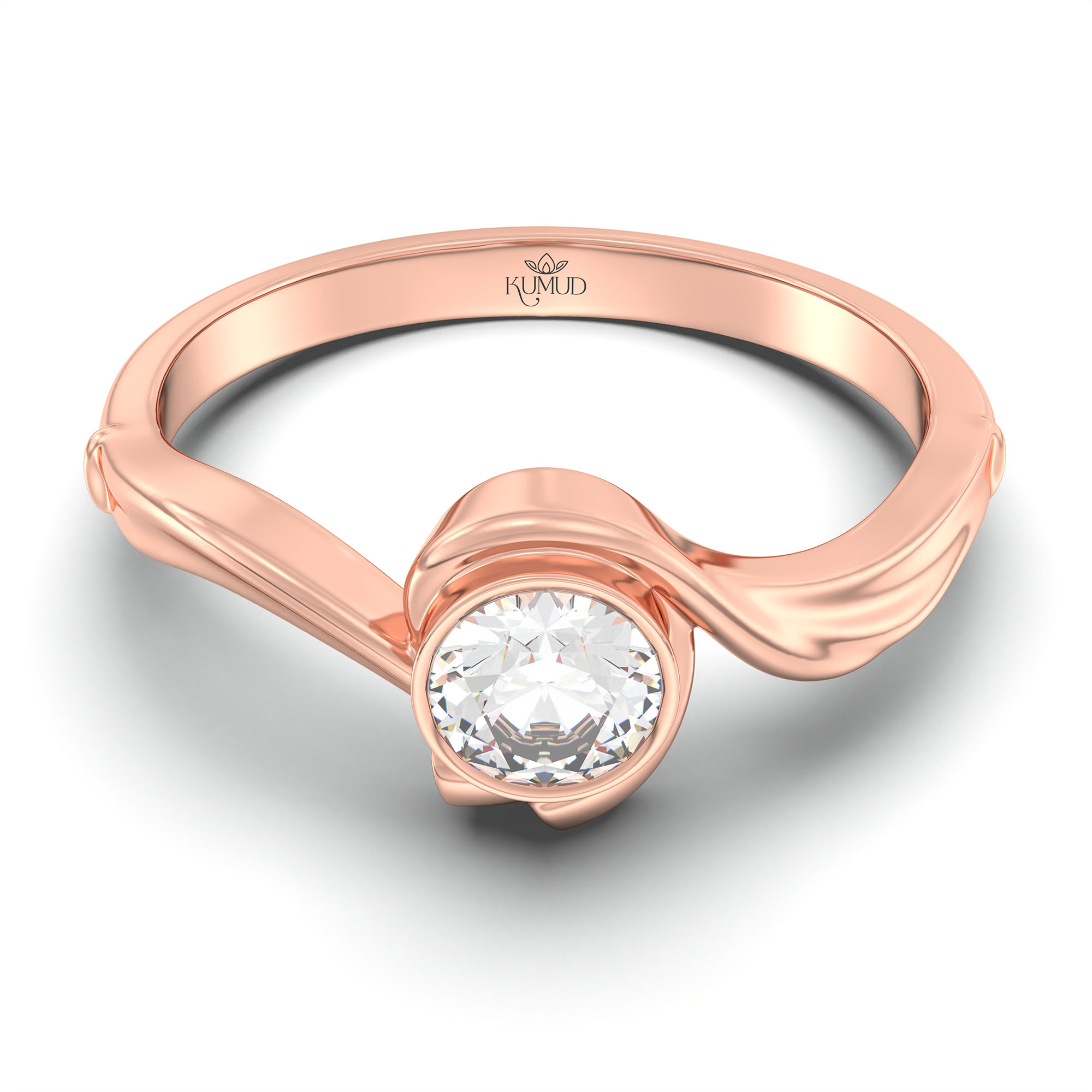 Lab-Grown Diamond Solitaire Ring for Women in 18K Rose Gold – 0.25 Ct Round, 3 g (Design K10-37-BBZAA) thumbnail