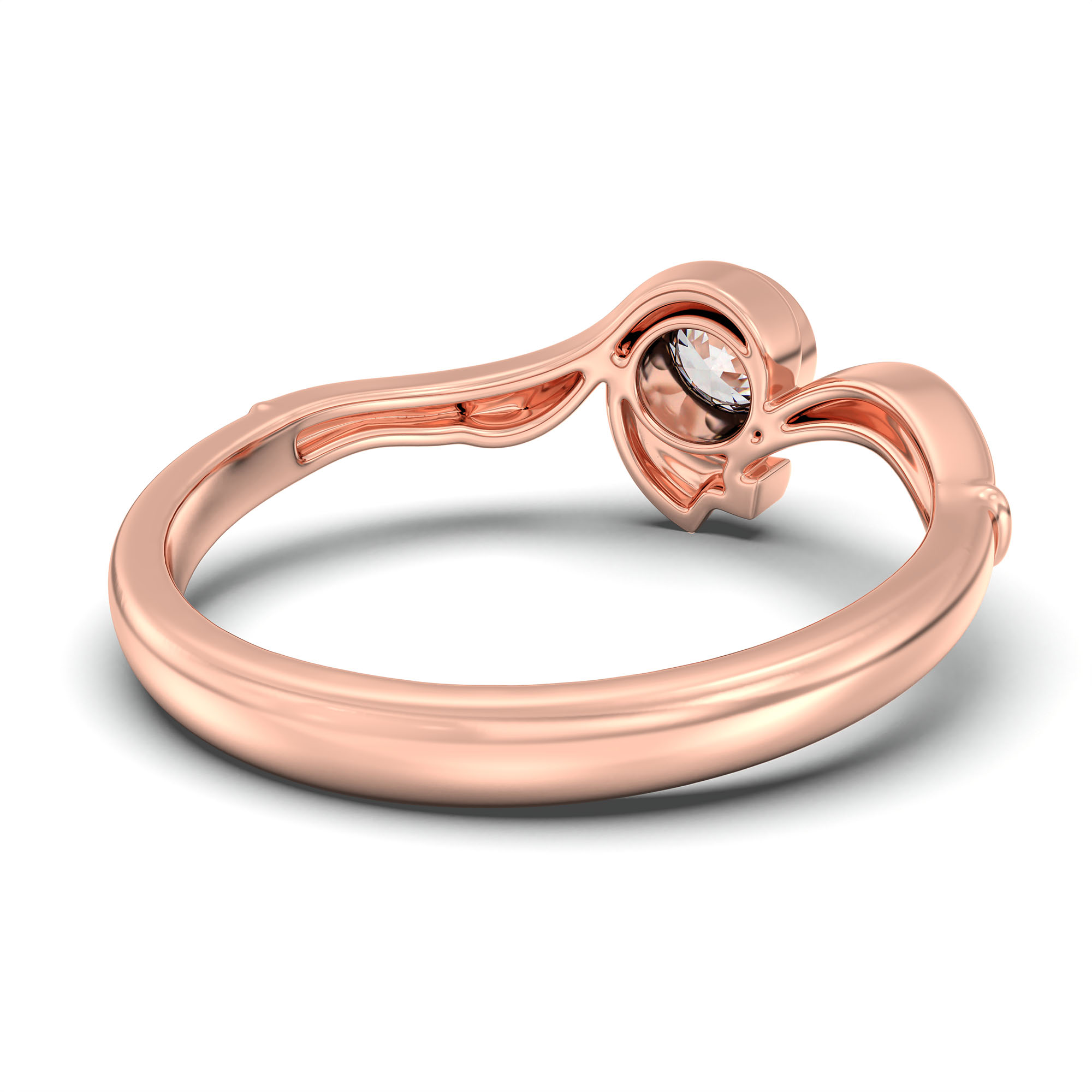 Lab-Grown Diamond Solitaire Ring for Women in 18K Rose Gold – 0.25 Ct Round, 3 g (Design K10-37-BBZAA) thumbnail