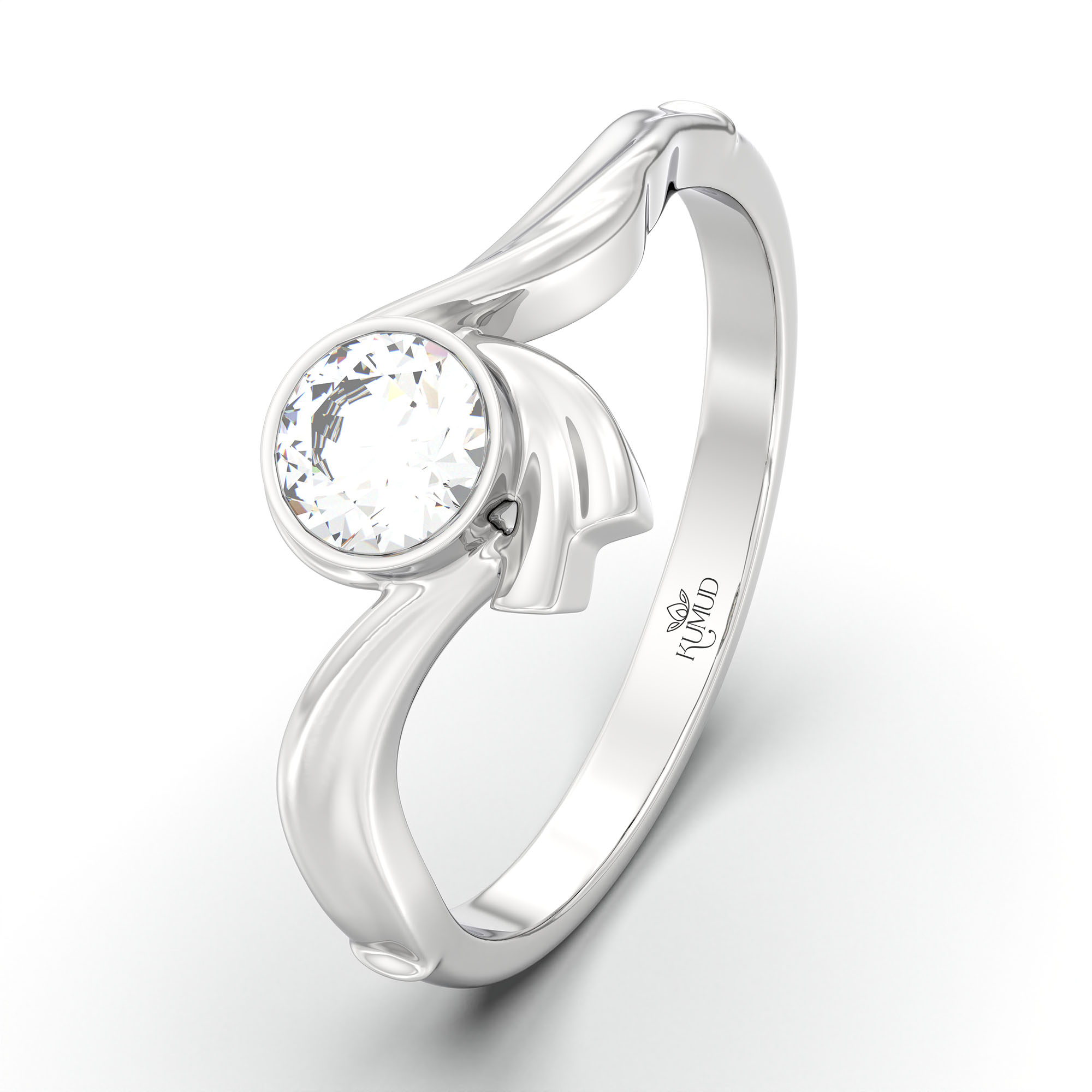Lab-Grown Diamond Solitaire Ring for Women in 18K White Gold – 0.25 Ct Round, 3 g (Design K10-37-BBZAA) thumbnail