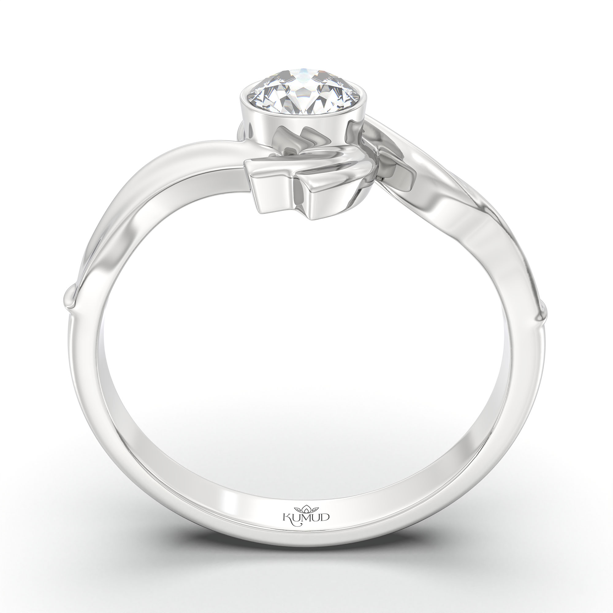 Lab-Grown Diamond Solitaire Ring for Women in 18K White Gold – 0.25 Ct Round, 3 g (Design K10-37-BBZAA) thumbnail