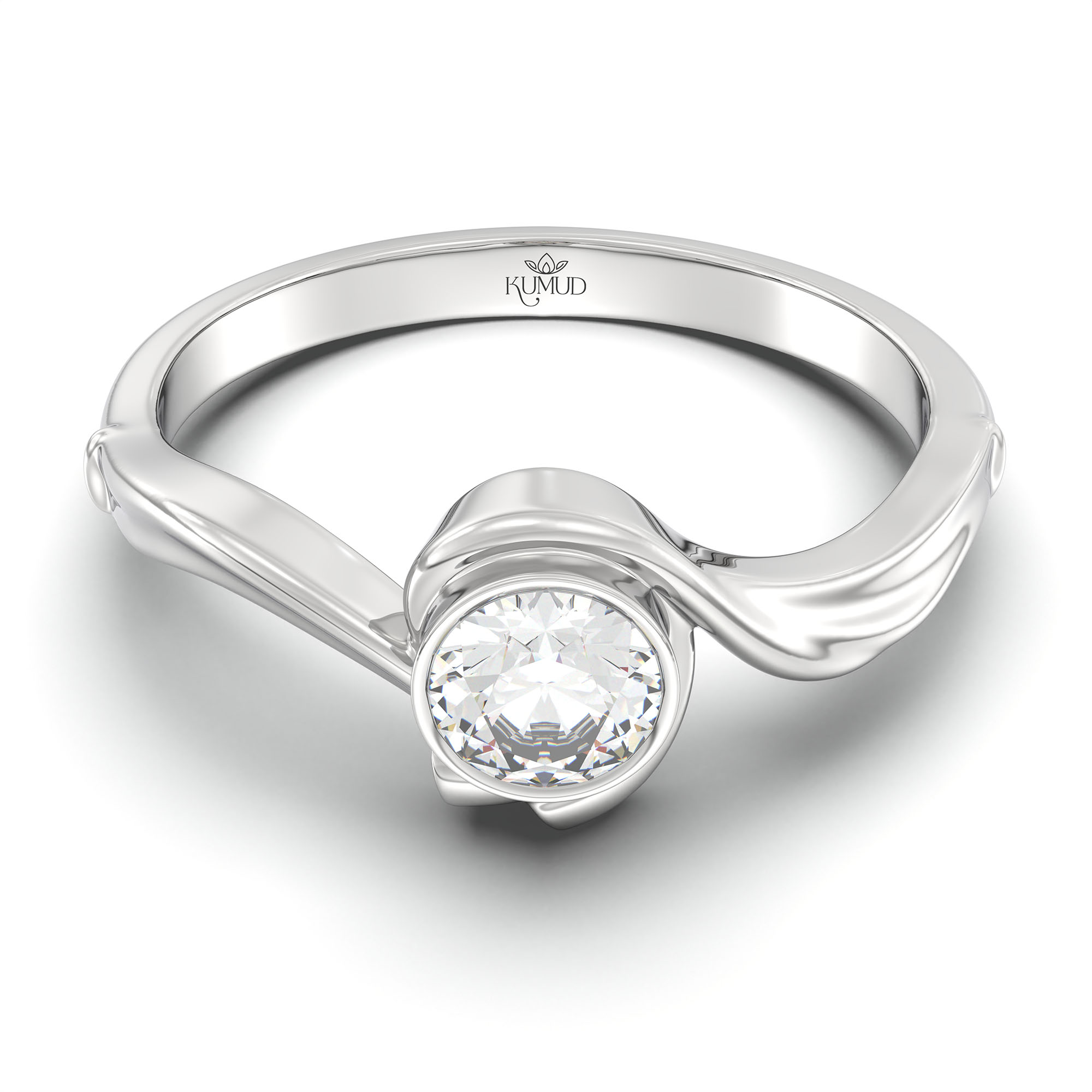 Lab-Grown Diamond Solitaire Ring for Women in 18K White Gold – 0.25 Ct Round, 3 g (Design K10-37-BBZAA) thumbnail