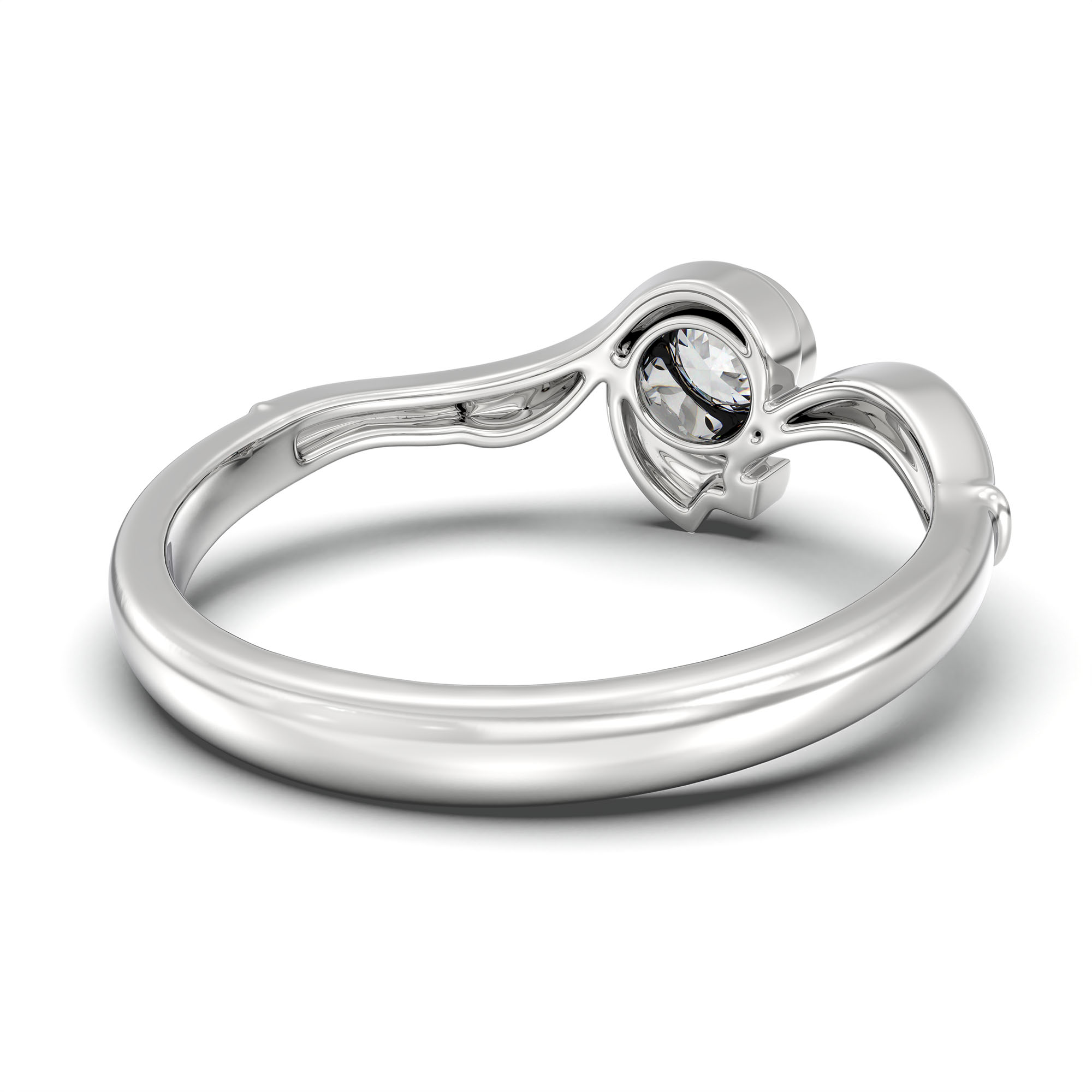 Lab-Grown Diamond Solitaire Ring for Women in 18K White Gold – 0.25 Ct Round, 3 g (Design K10-37-BBZAA) thumbnail