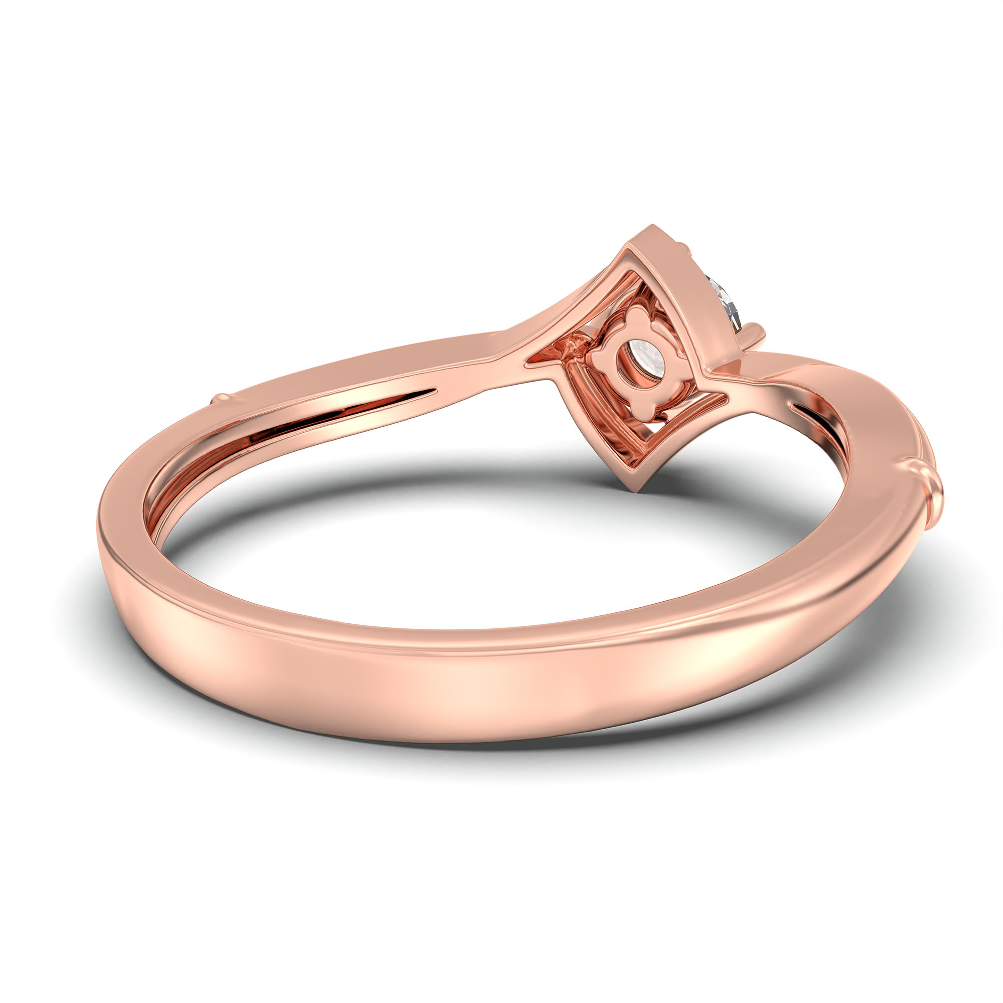 Lab-Grown Diamond Solitaire Ring for Women in 18K Rose Gold – 0.25 Ct Round, 3 g (Design K10-38-APGAA) thumbnail