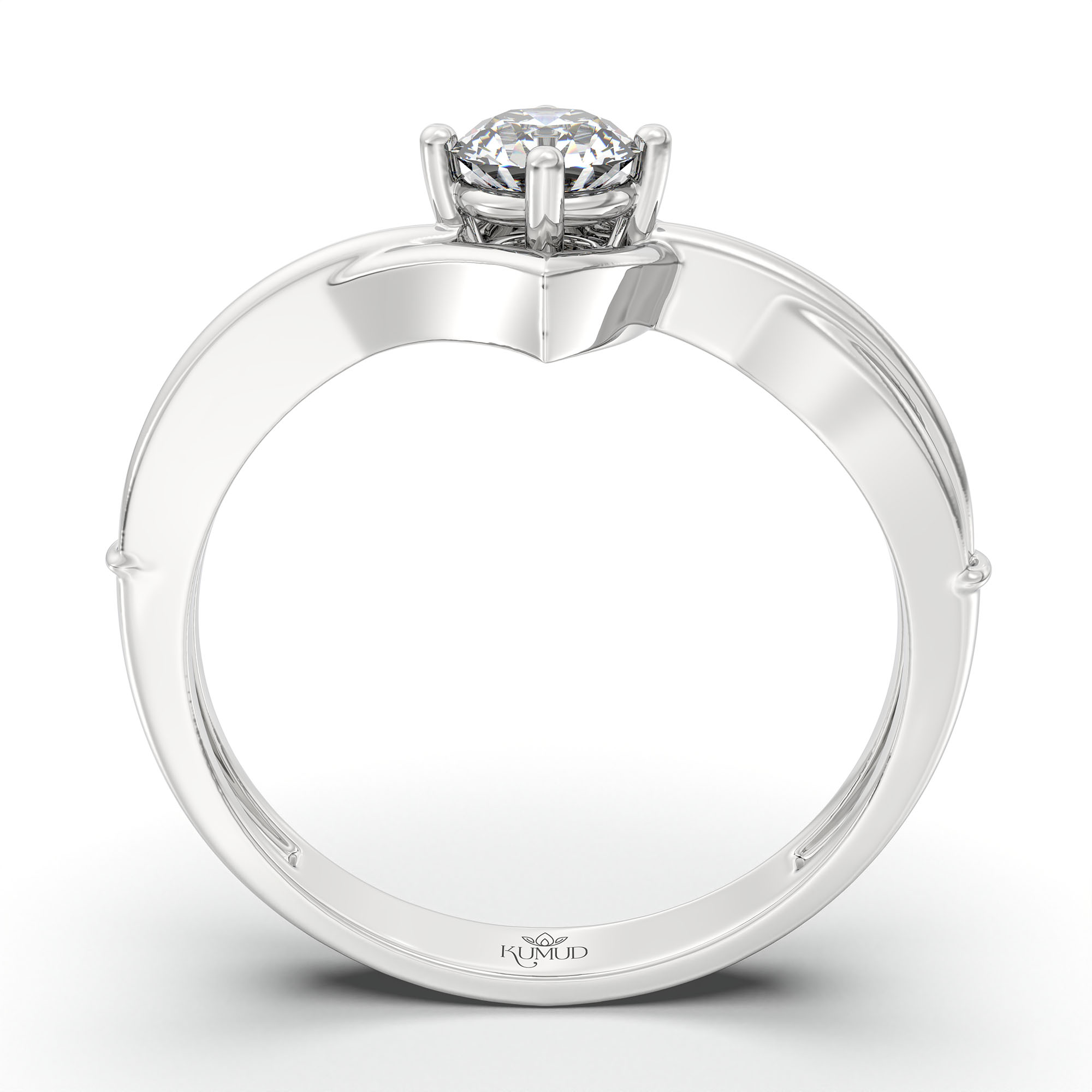 Lab-Grown Diamond Solitaire Ring for Women in 18K White Gold – 0.25 Ct Round, 3 g (Design K10-38-APGAA) thumbnail
