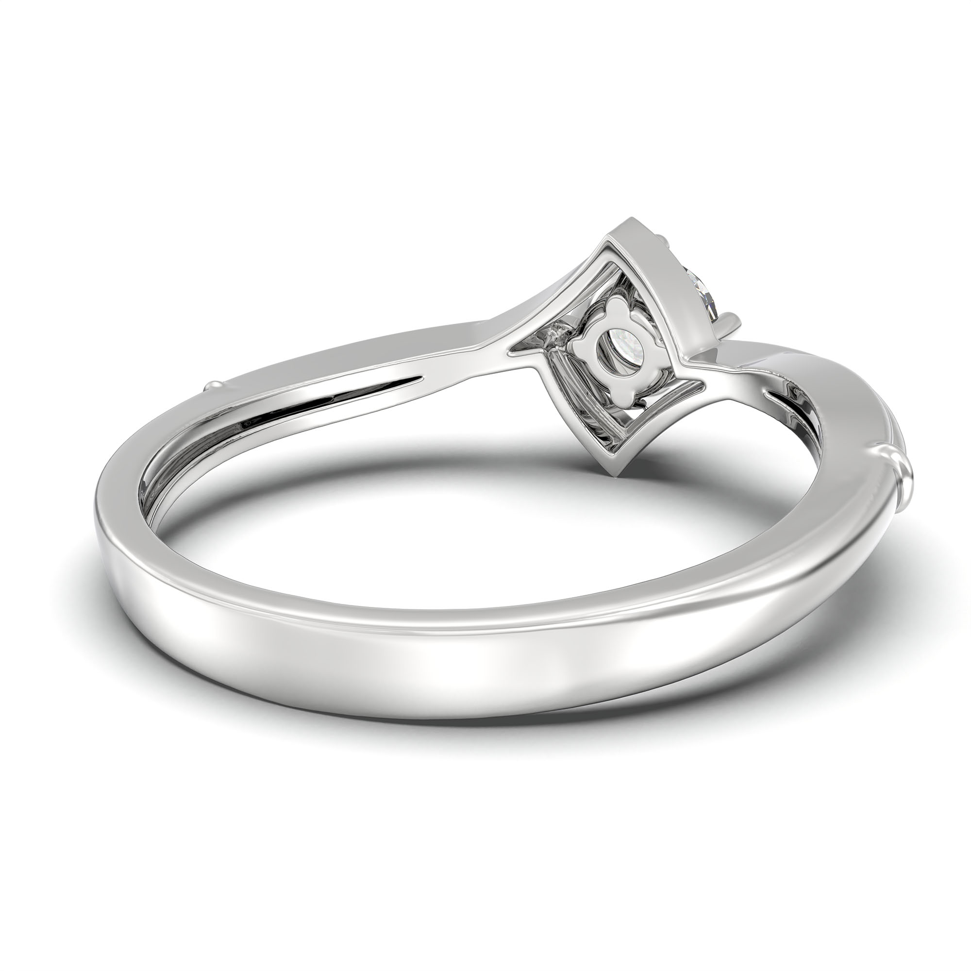 Lab-Grown Diamond Solitaire Ring for Women in 18K White Gold – 0.25 Ct Round, 3 g (Design K10-38-APGAA) thumbnail