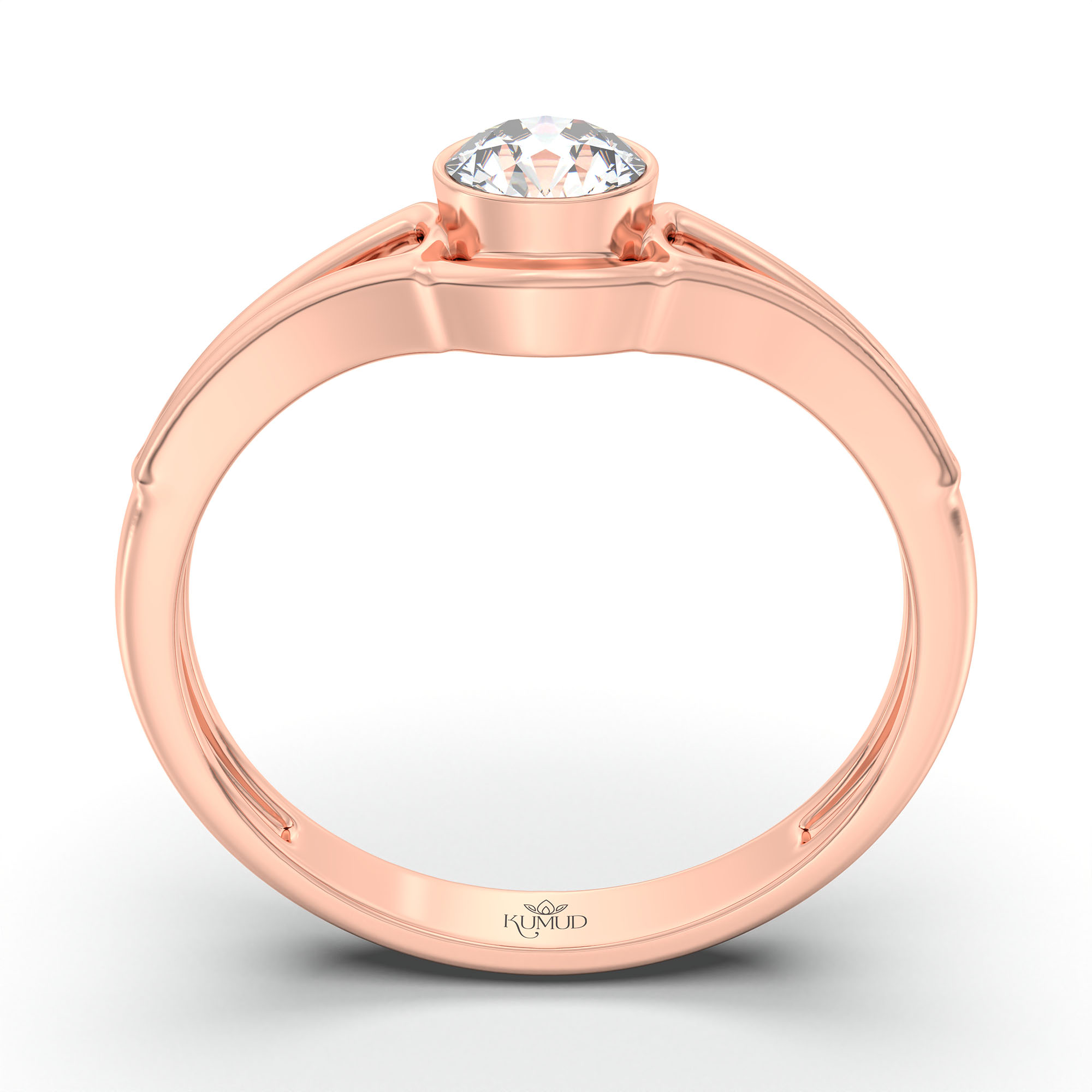 Lab-Grown Diamond Solitaire Ring for Women in 18K Rose Gold – 0.25 Ct Round, 3 g (Design K10-39-BBZAA) thumbnail