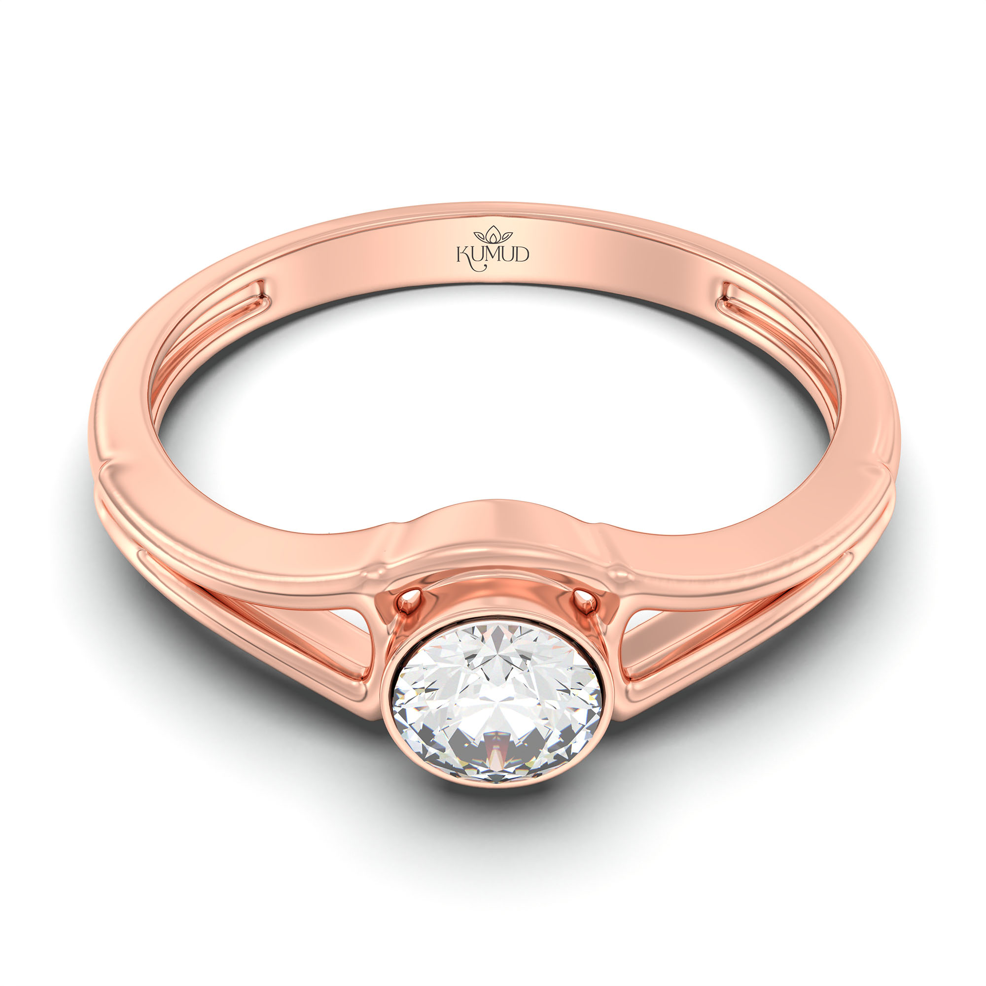 Lab-Grown Diamond Solitaire Ring for Women in 18K Rose Gold – 0.25 Ct Round, 3 g (Design K10-39-BBZAA) thumbnail