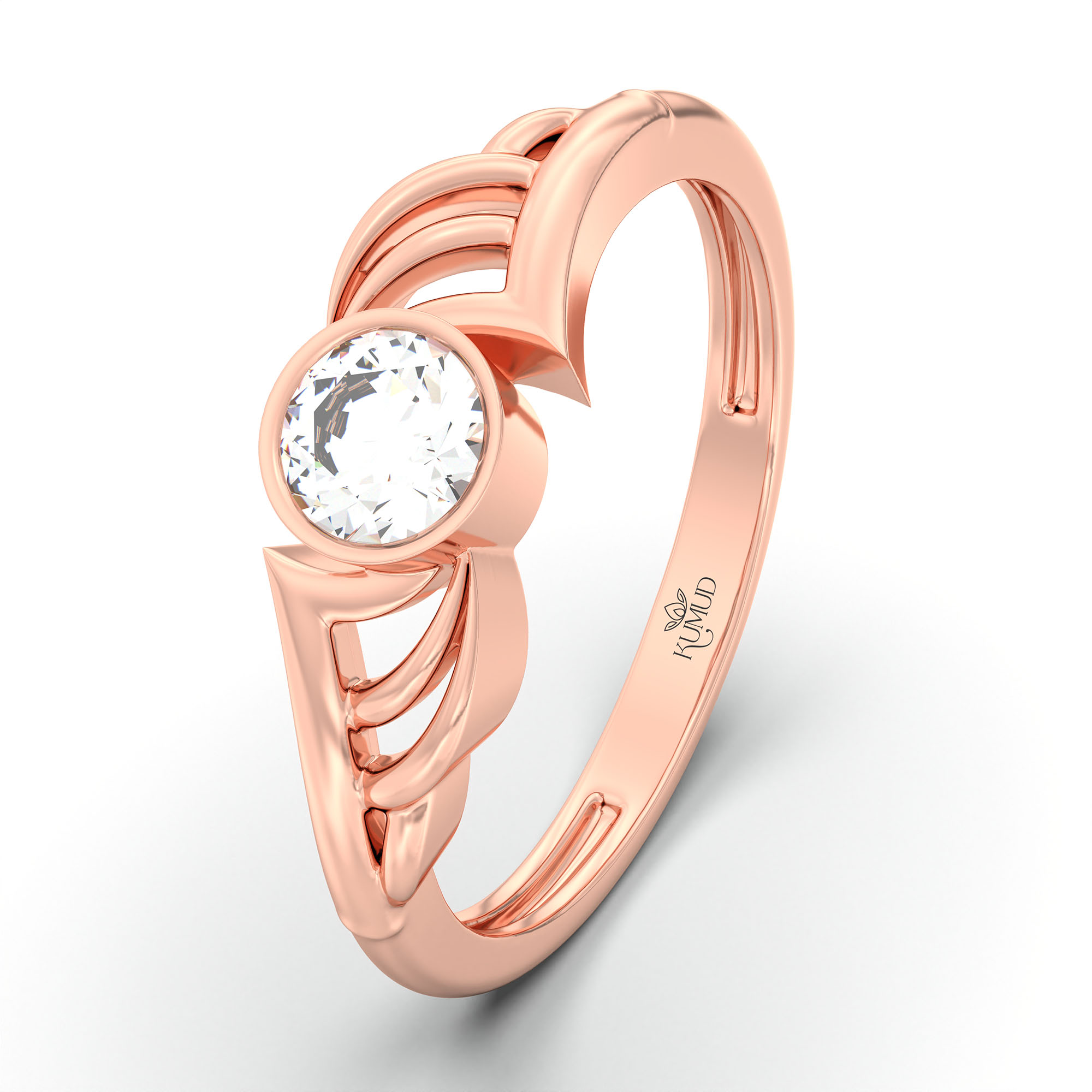 Lab-Grown Diamond Solitaire Ring for Women in 18K Rose Gold – 0.25 Ct Round, 3 g (Design K10-41-BBZAA) thumbnail