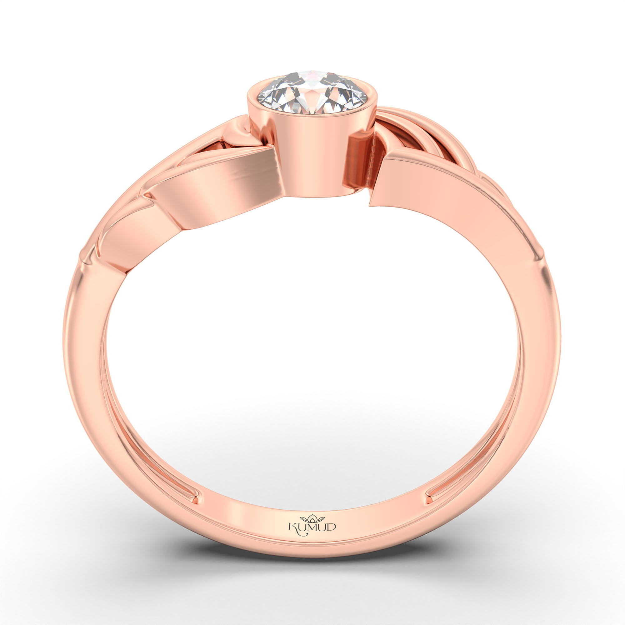 Lab-Grown Diamond Solitaire Ring for Women in 18K Rose Gold – 0.25 Ct Round, 3 g (Design K10-41-BBZAA) thumbnail
