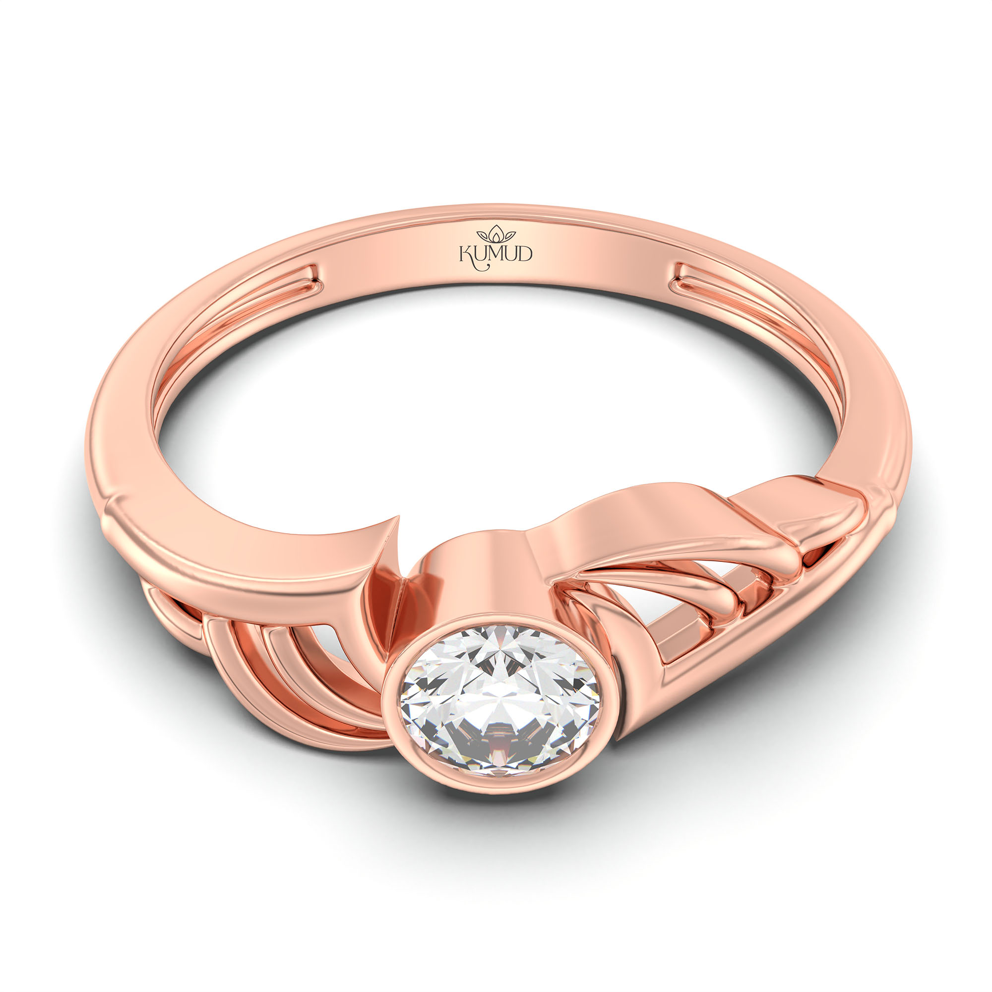 Lab-Grown Diamond Solitaire Ring for Women in 18K Rose Gold – 0.25 Ct Round, 3 g (Design K10-41-BBZAA) thumbnail