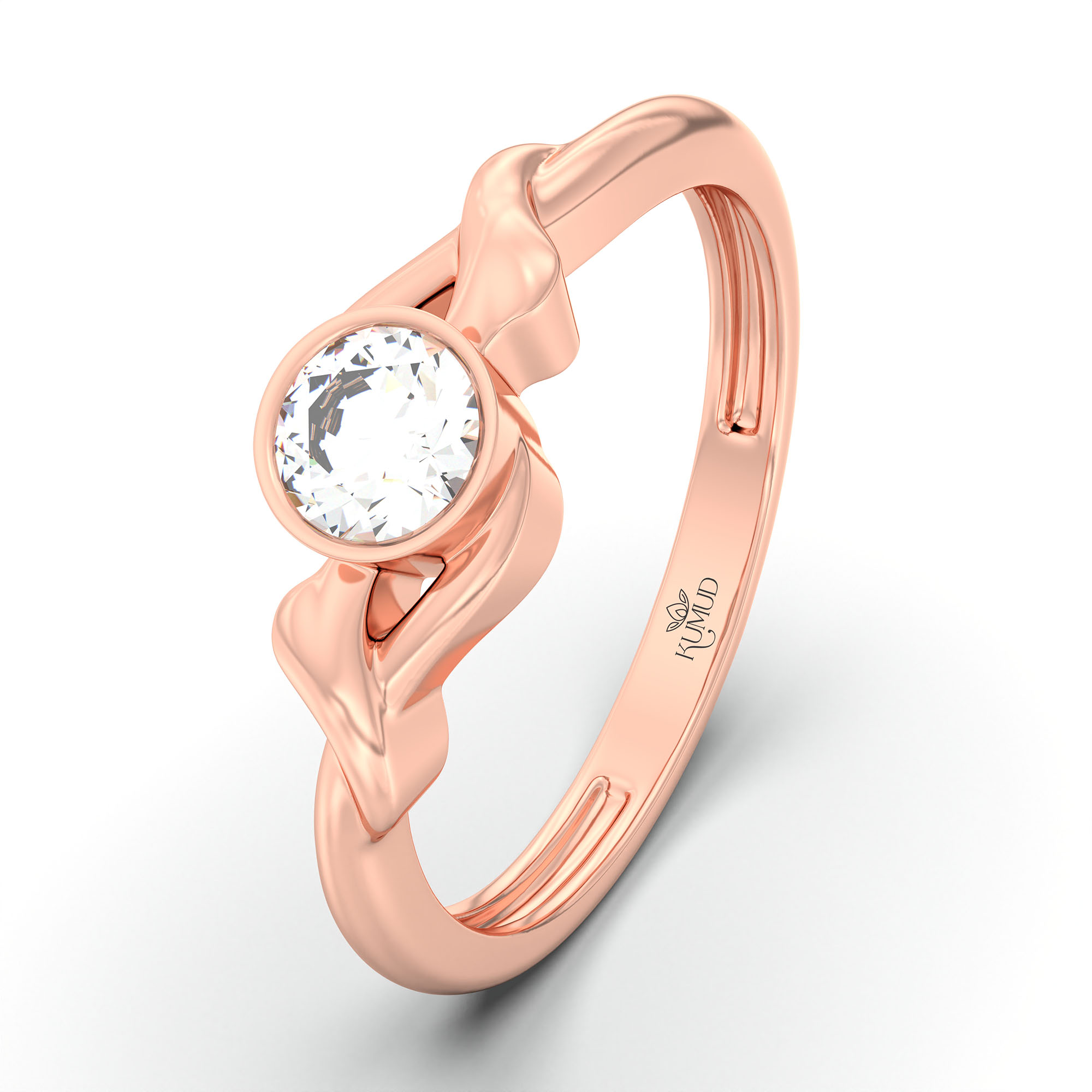 Lab-Grown Diamond Solitaire Ring for Women in 18K Rose Gold – 0.25 Ct Round, 3 g (Design K10-42-BBZAA) thumbnail