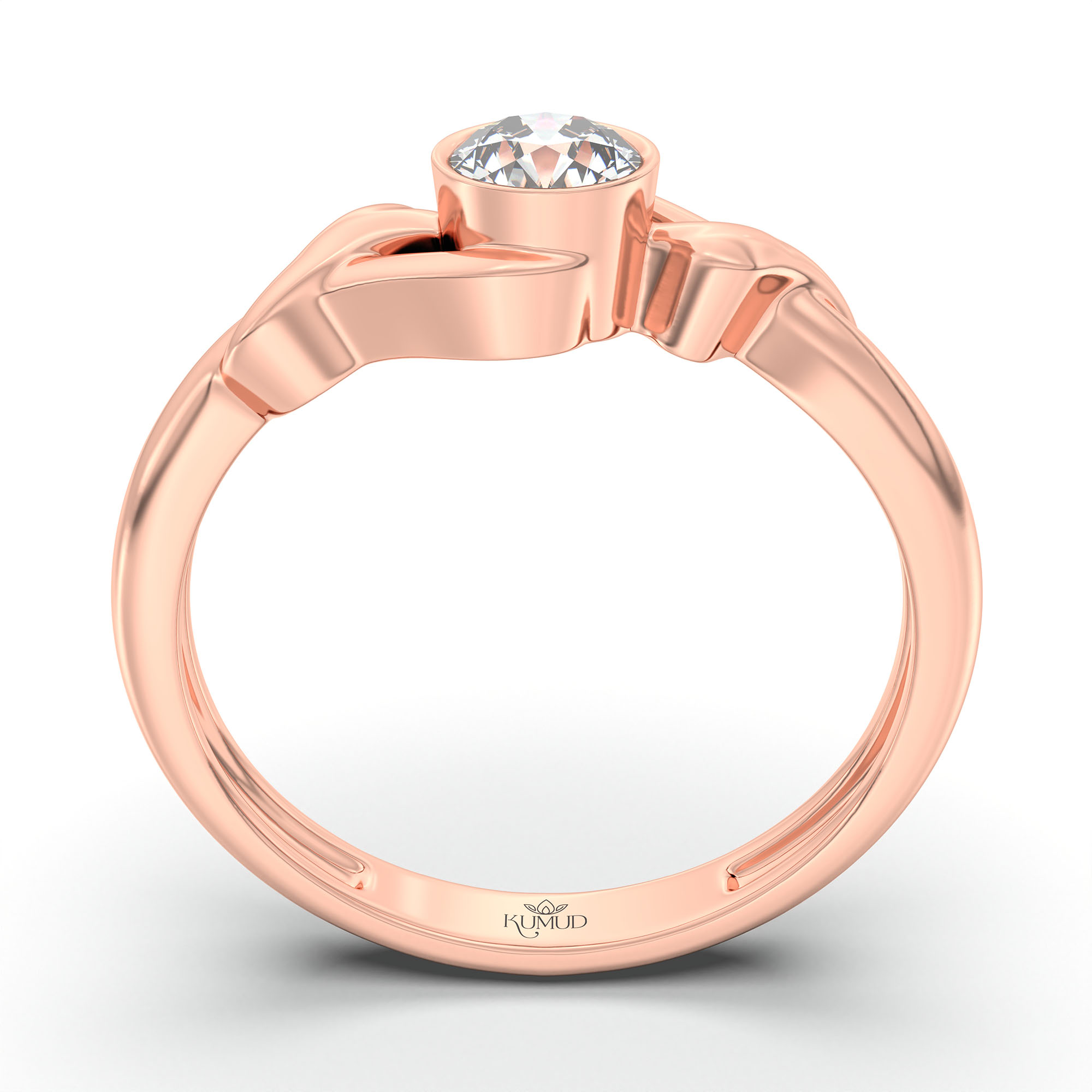 Lab-Grown Diamond Solitaire Ring for Women in 18K Rose Gold – 0.25 Ct Round, 3 g (Design K10-42-BBZAA) thumbnail