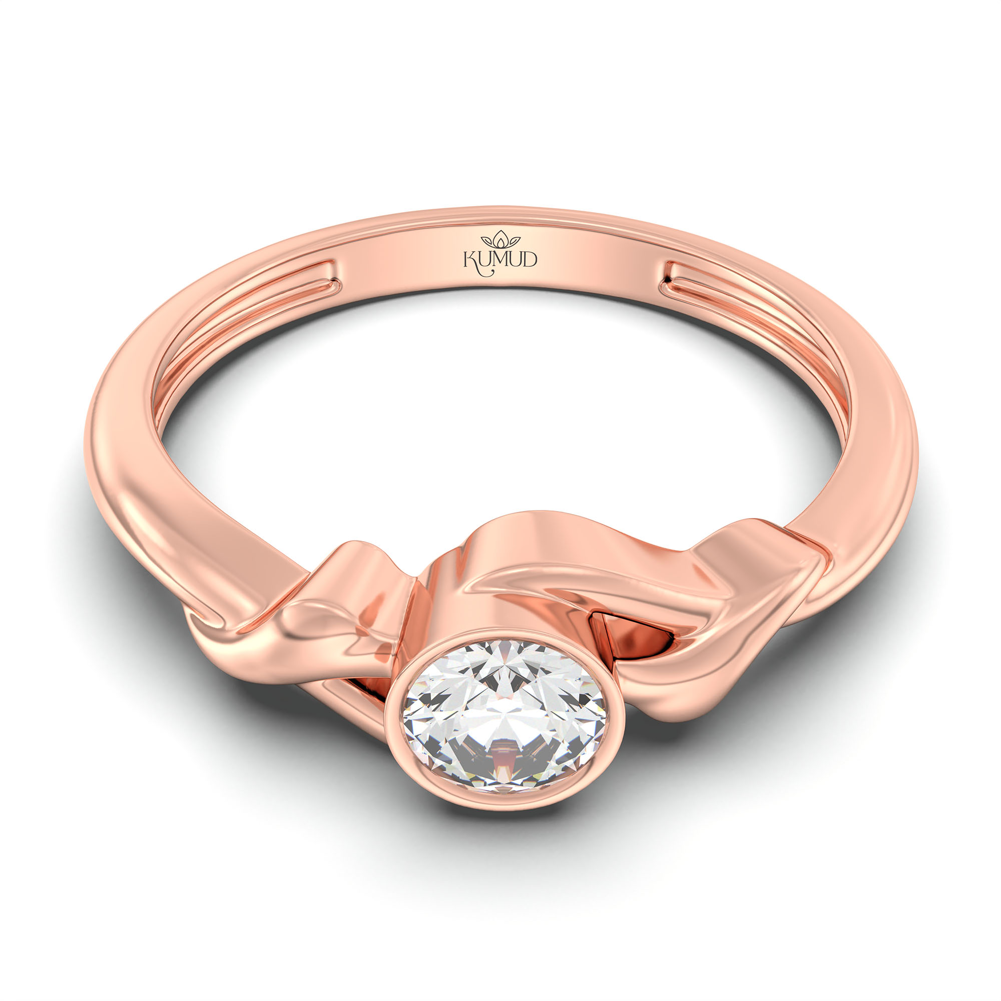 Lab-Grown Diamond Solitaire Ring for Women in 18K Rose Gold – 0.25 Ct Round, 3 g (Design K10-42-BBZAA) thumbnail