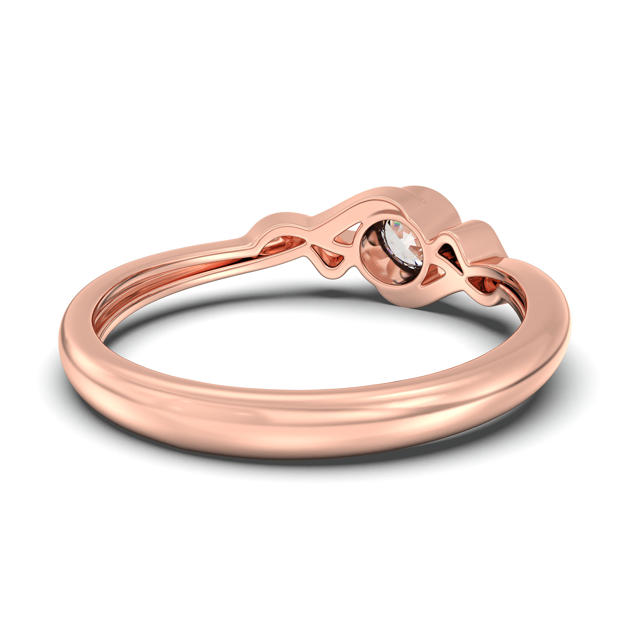 Lab-Grown Diamond Solitaire Ring for Women in 18K Rose Gold – 0.25 Ct Round, 3 g (Design K10-42-BBZAA) thumbnail