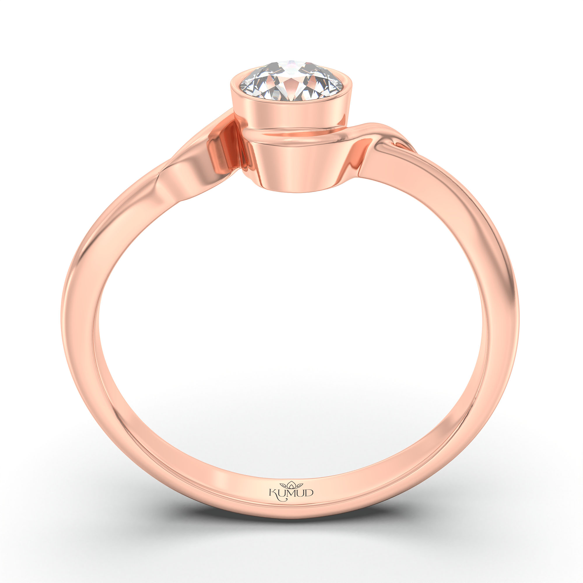 Lab-Grown Diamond Solitaire Ring for Women in 18K Rose Gold – 0.25 Ct Round, 3 g (Design K10-43-BBZAA) thumbnail