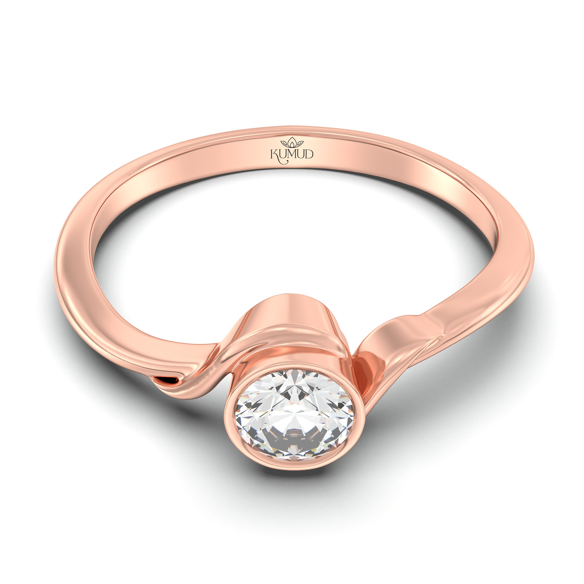 Lab-Grown Diamond Solitaire Ring for Women in 18K Rose Gold – 0.25 Ct Round, 3 g (Design K10-43-BBZAA) thumbnail