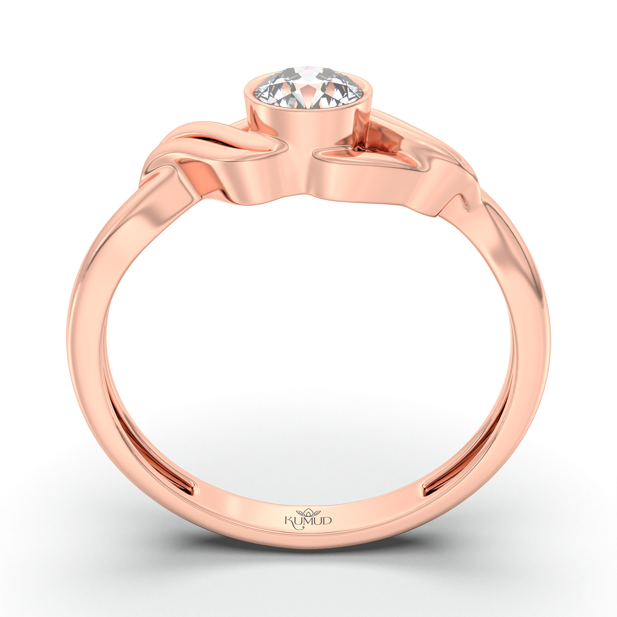 Lab-Grown Diamond Solitaire Ring for Women in 18K Rose Gold – 0.25 Ct Round, 3 g (Design K10-44-BBZAA) thumbnail