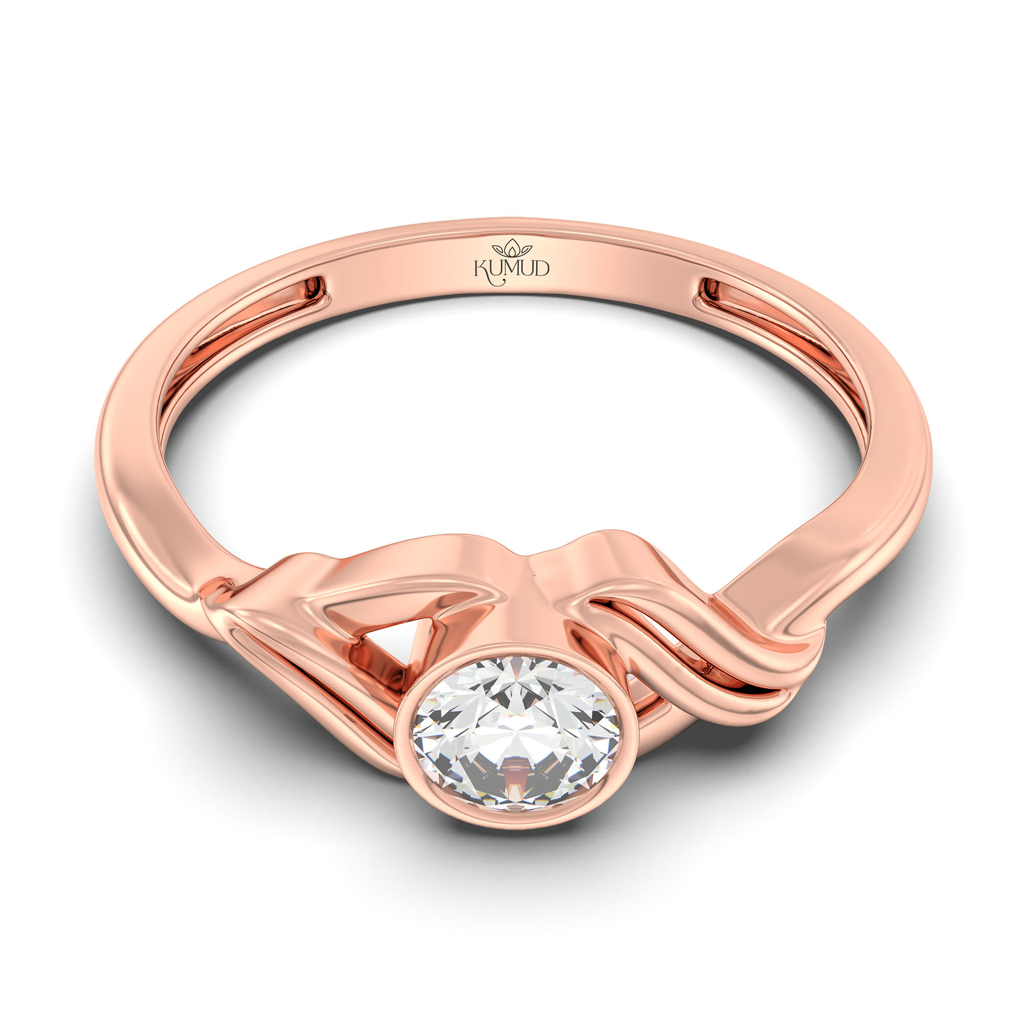 Lab-Grown Diamond Solitaire Ring for Women in 18K Rose Gold – 0.25 Ct Round, 3 g (Design K10-44-BBZAA) thumbnail